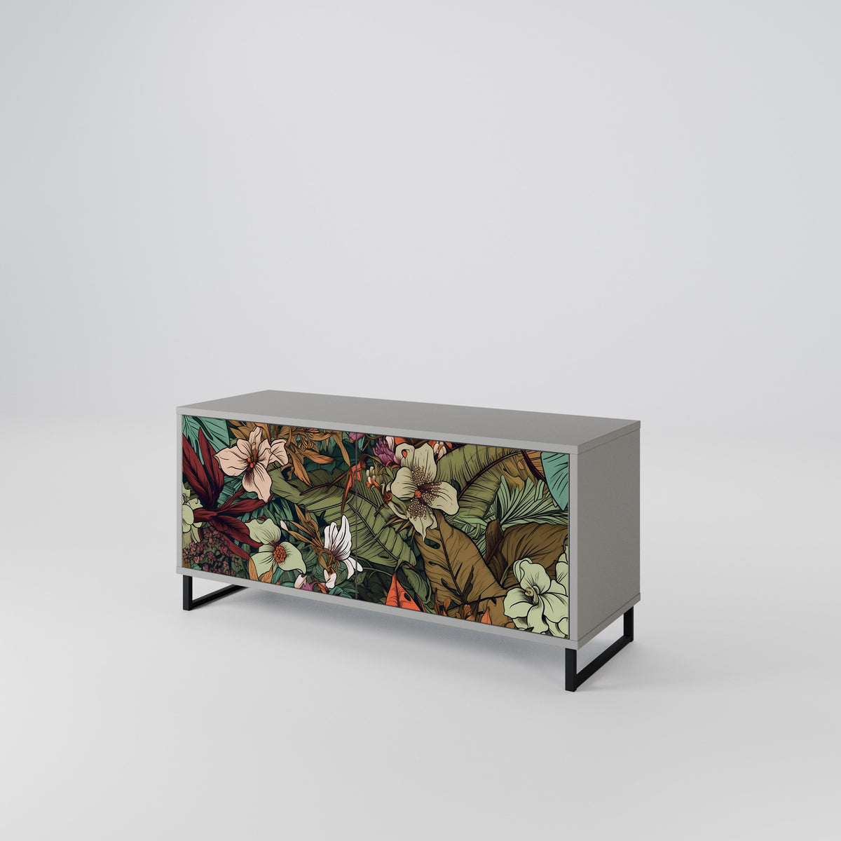 BOTANICAL EMERGENCE Mueble de TV Compacto de 2 puertas
