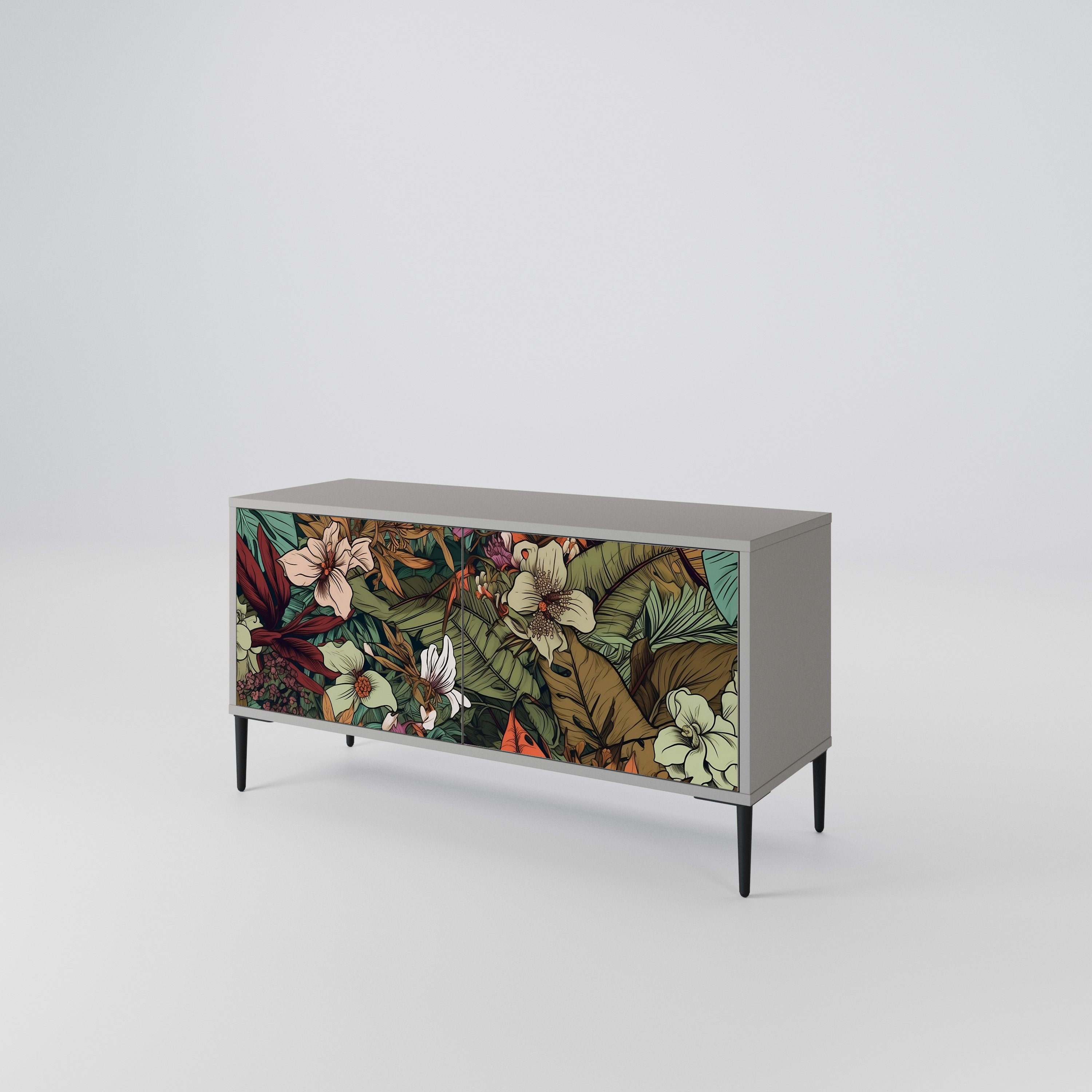 BOTANICAL EMERGENCE Mueble de TV Compacto de 2 puertas