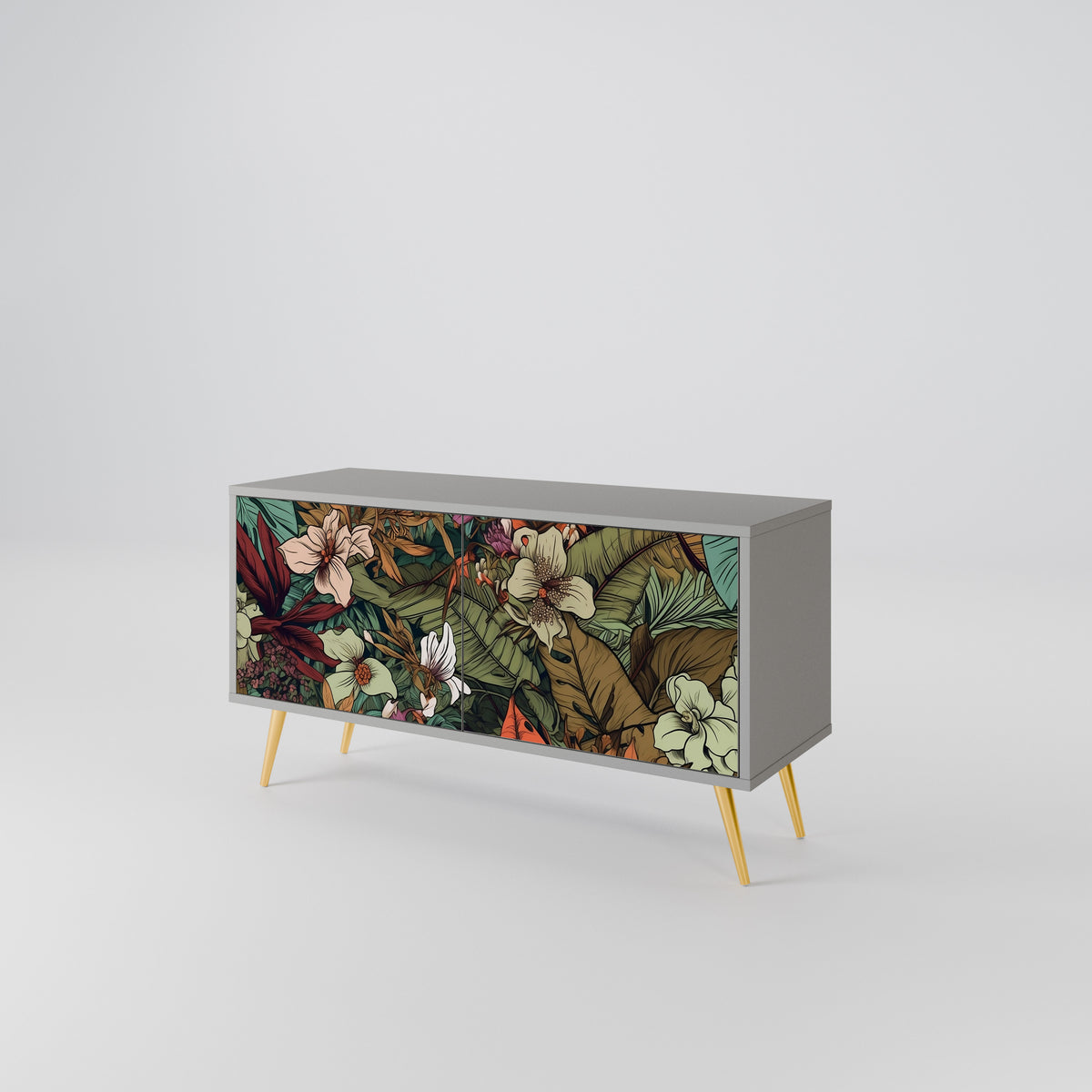 BOTANICAL EMERGENCE Mueble de TV Compacto de 2 puertas