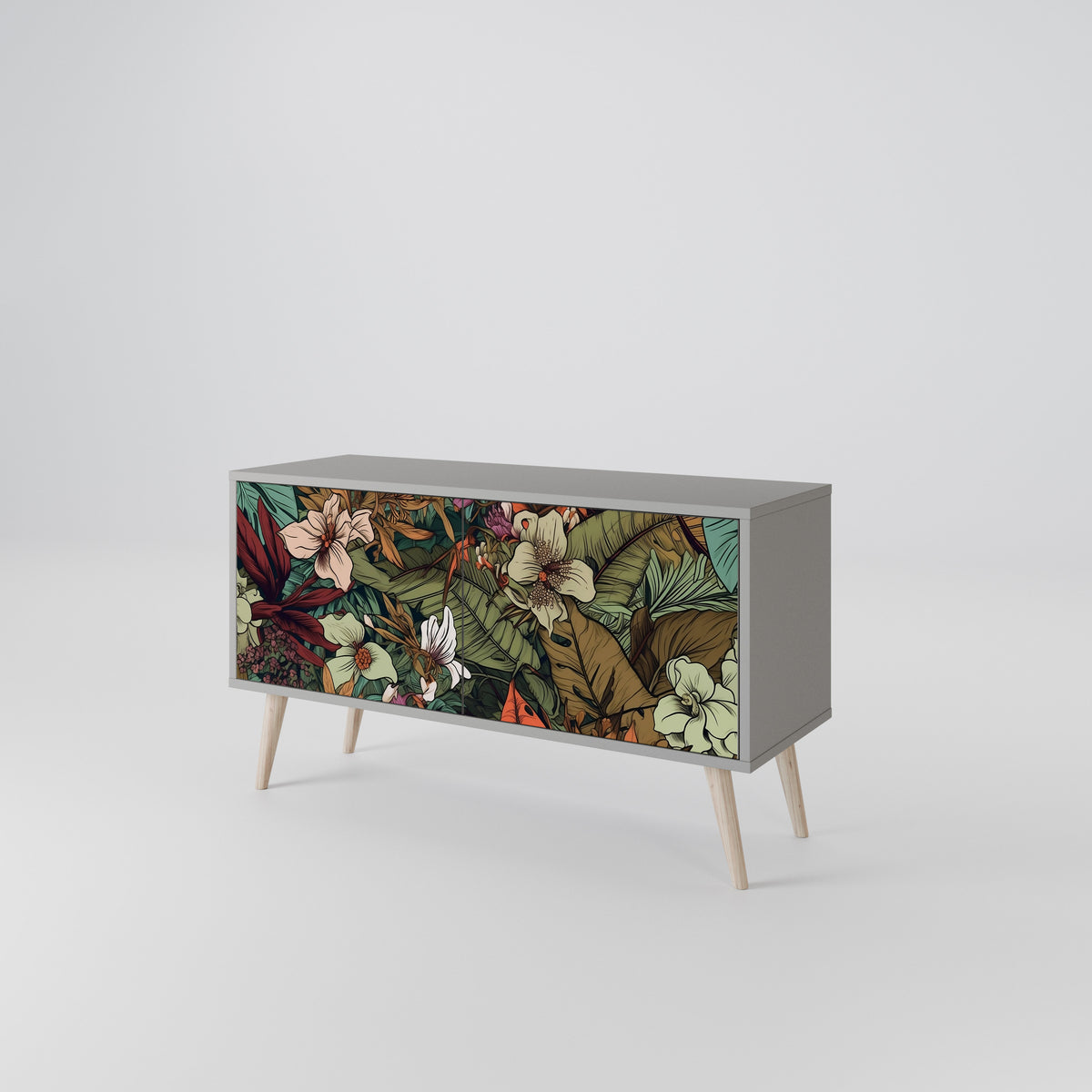 BOTANICAL EMERGENCE Mueble de TV Compacto de 2 puertas