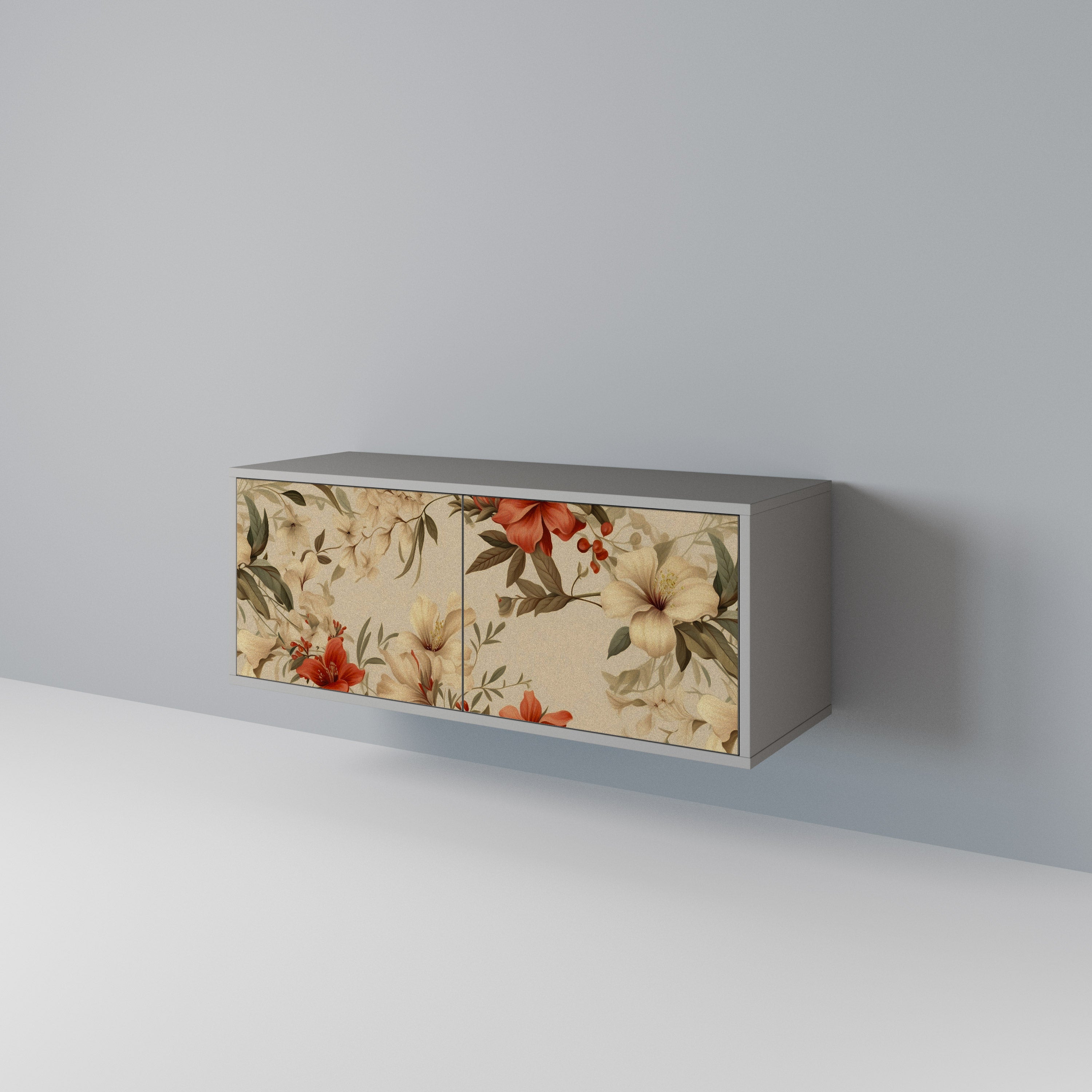 BLOOMING HARMONY Mueble de TV Compacto de 2 puertas