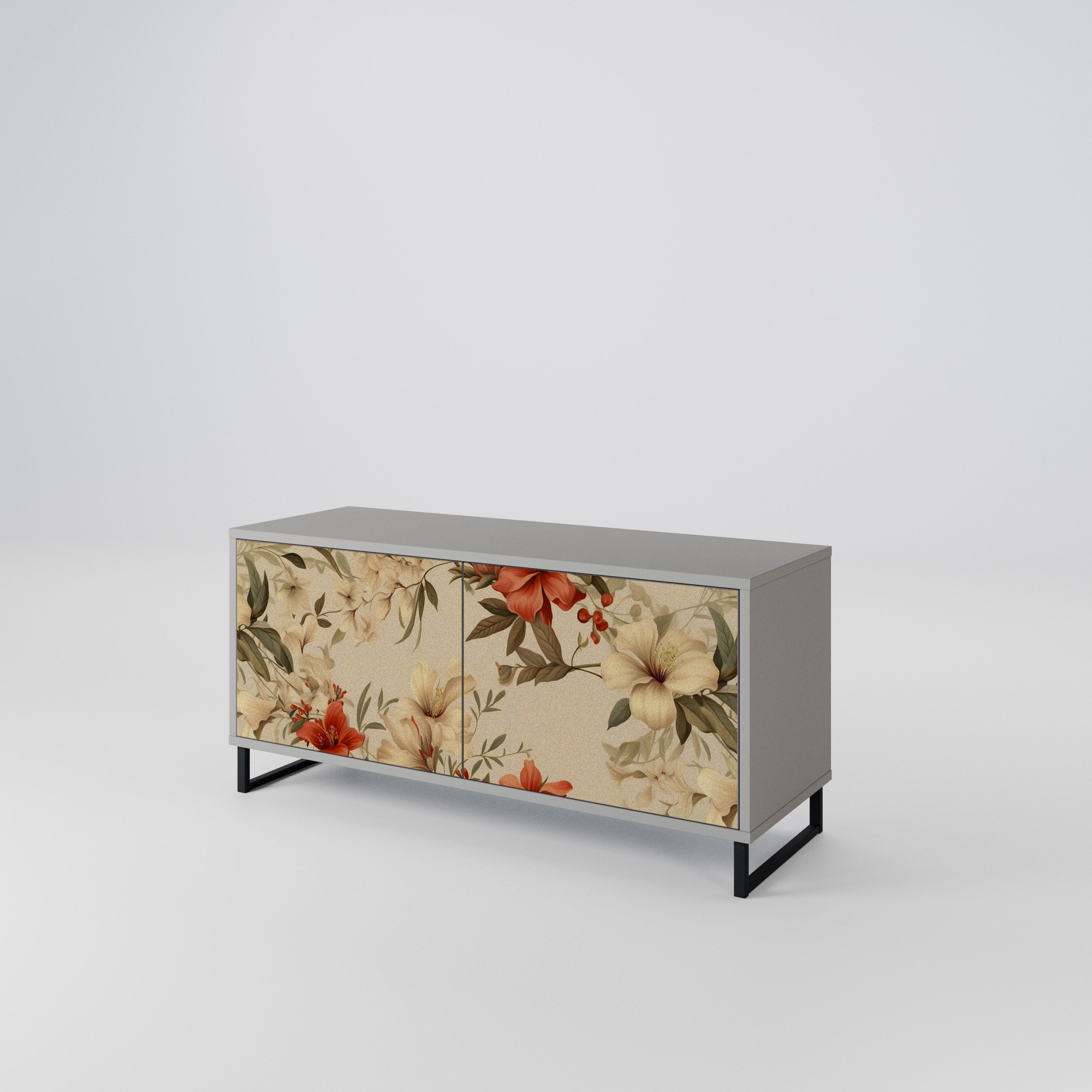 BLOOMING HARMONY Mueble de TV Compacto de 2 puertas