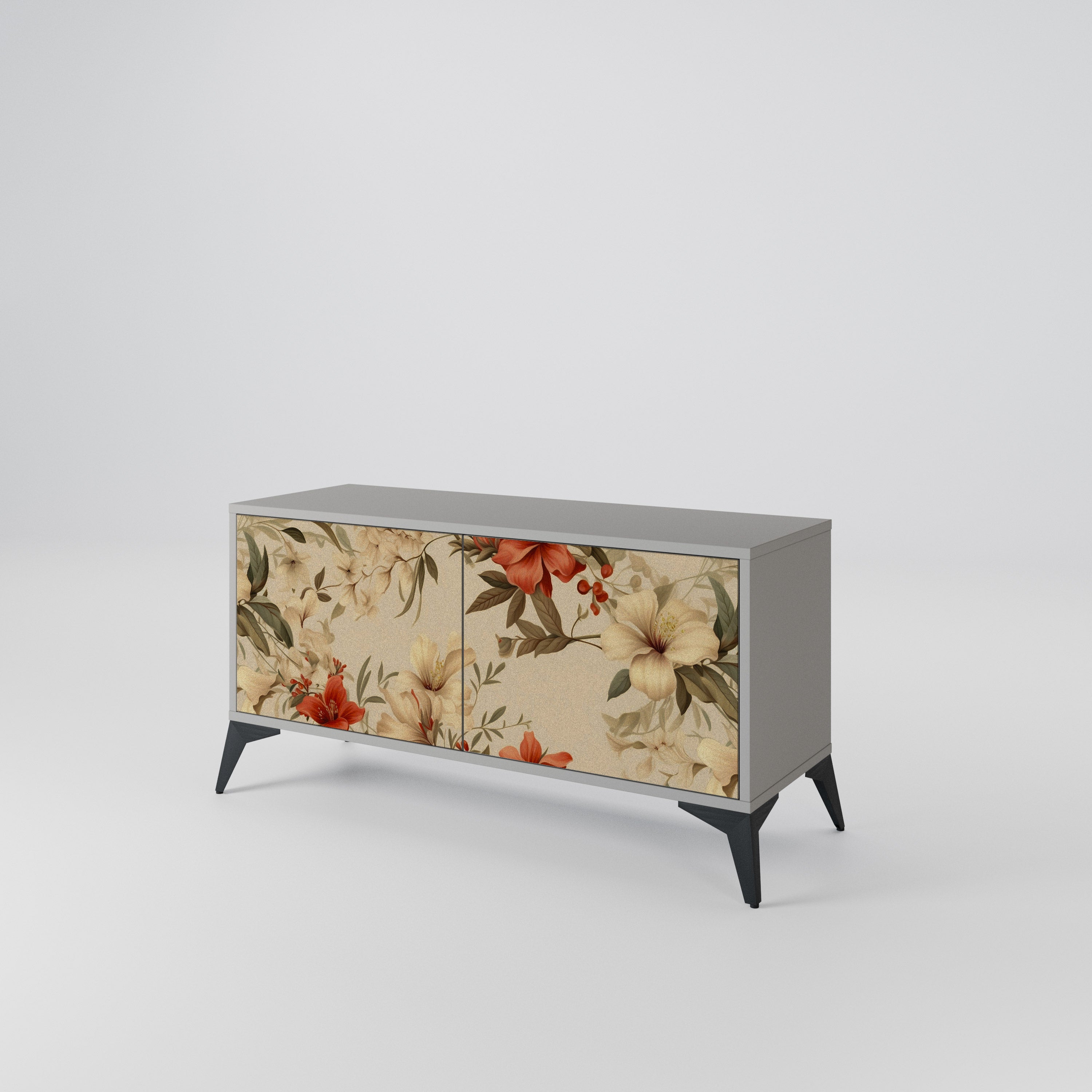 BLOOMING HARMONY Mueble de TV Compacto de 2 puertas