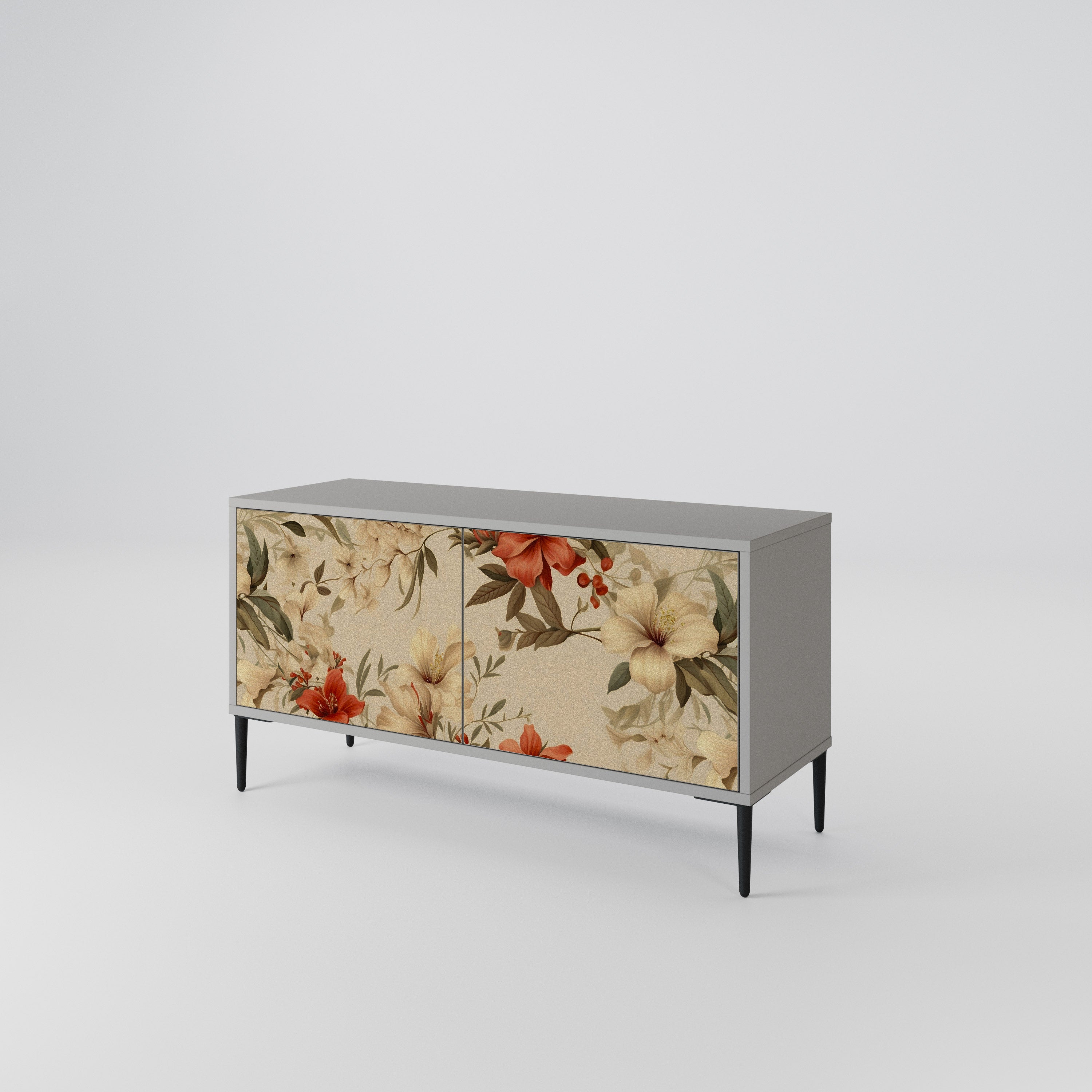 BLOOMING HARMONY Mueble de TV Compacto de 2 puertas