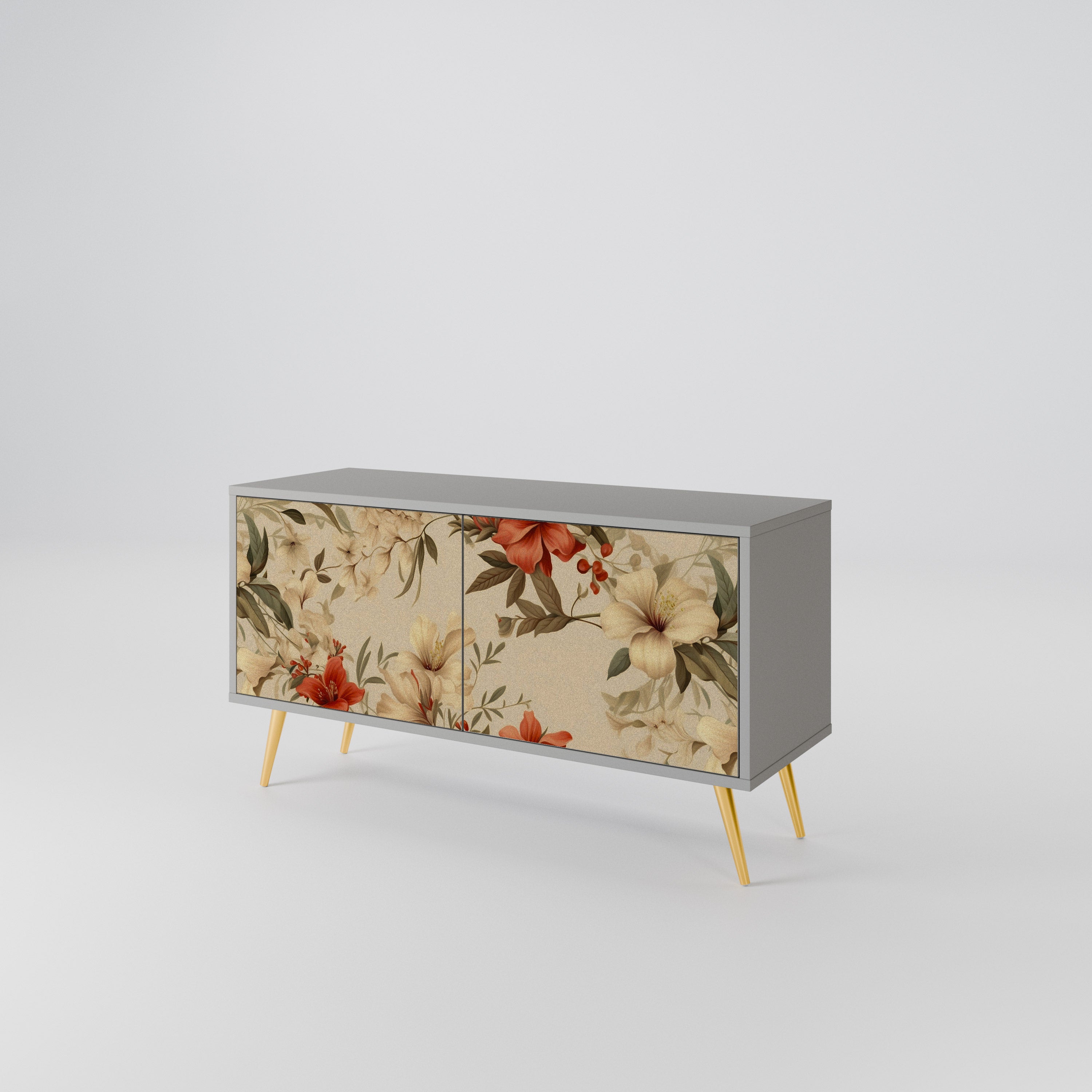 BLOOMING HARMONY Mueble de TV Compacto de 2 puertas