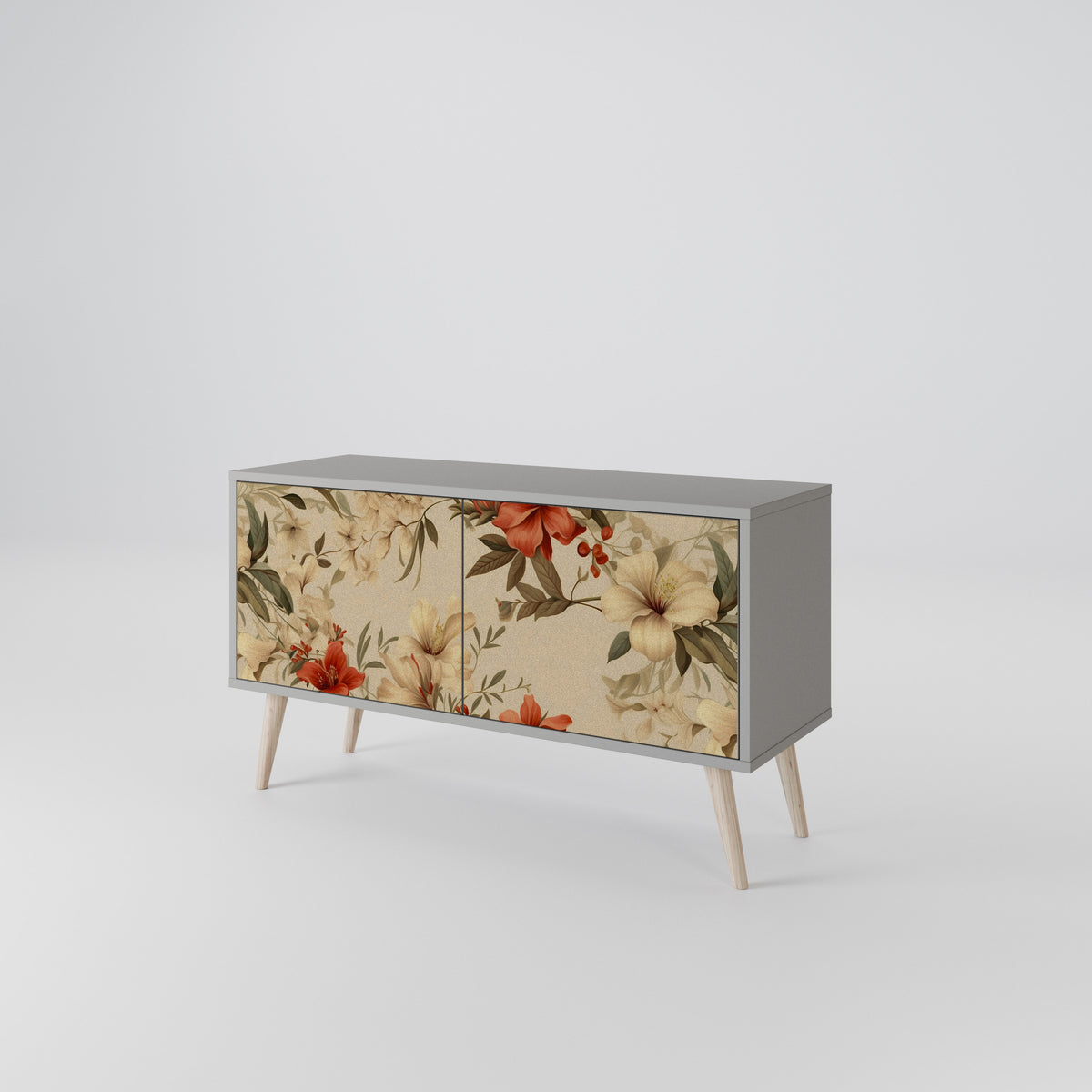 BLOOMING HARMONY Compact 2-Door TV Cabinet