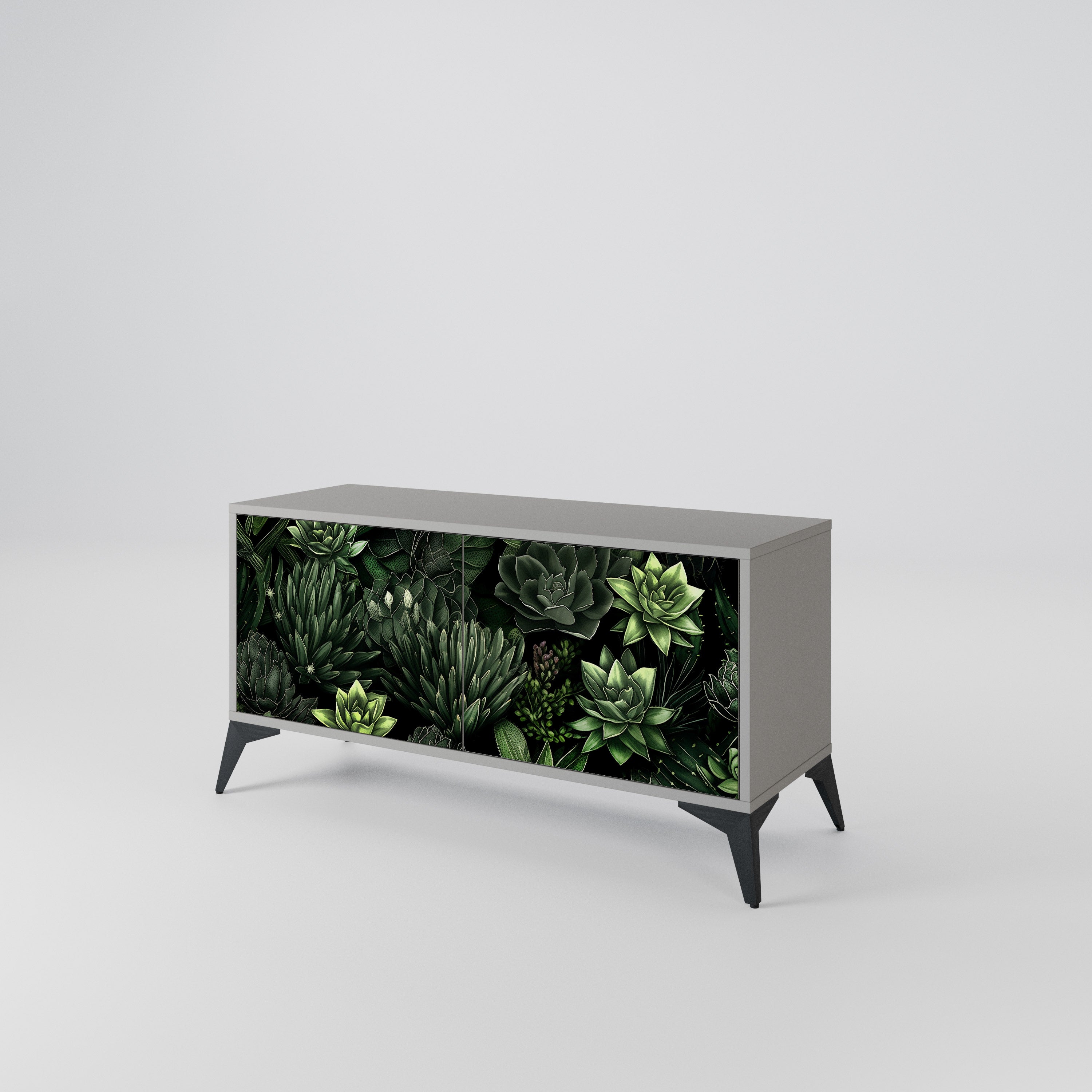 SUCCULENT JUNGLE Mueble de TV Compacto de 2 puertas