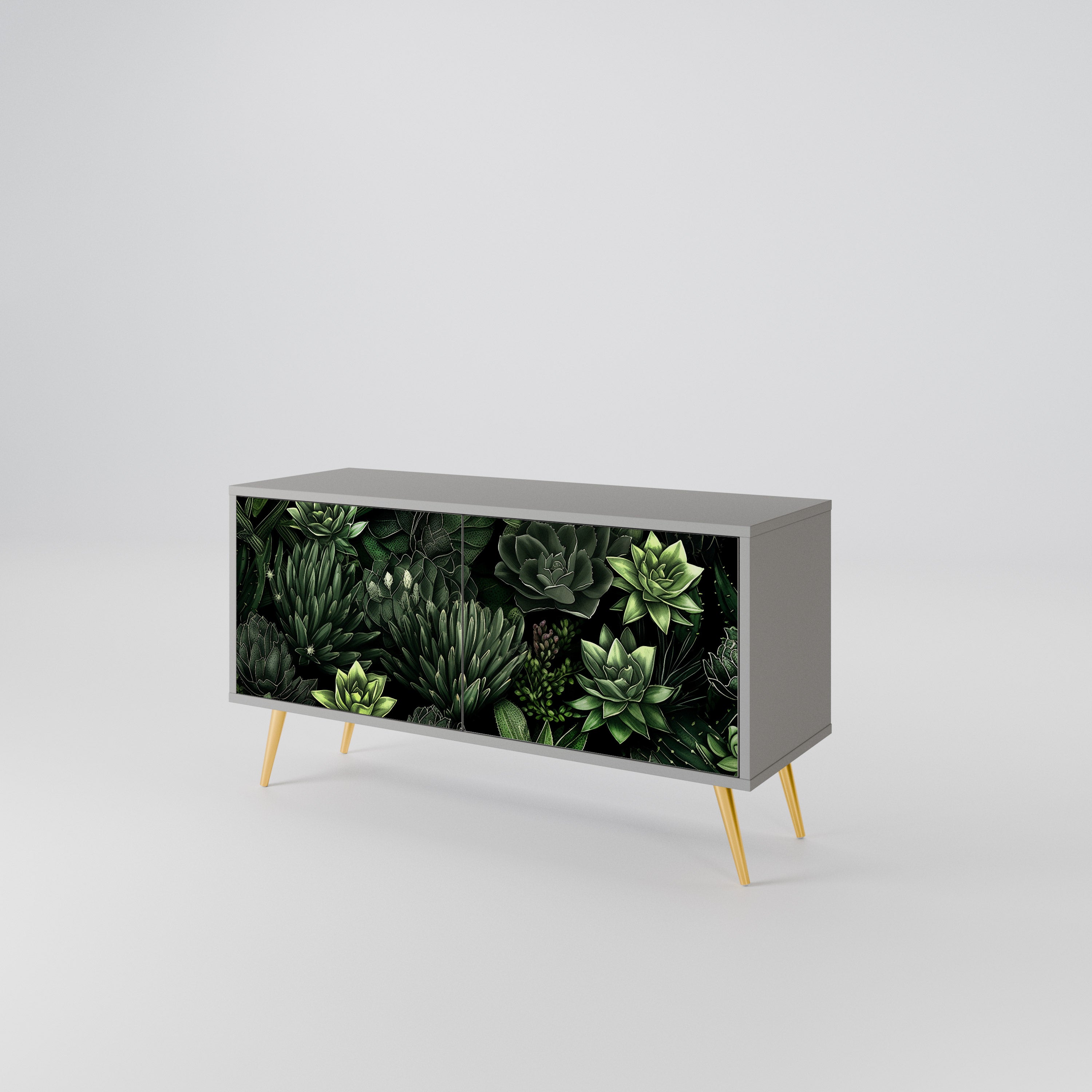 SUCCULENT JUNGLE Mueble de TV Compacto de 2 puertas