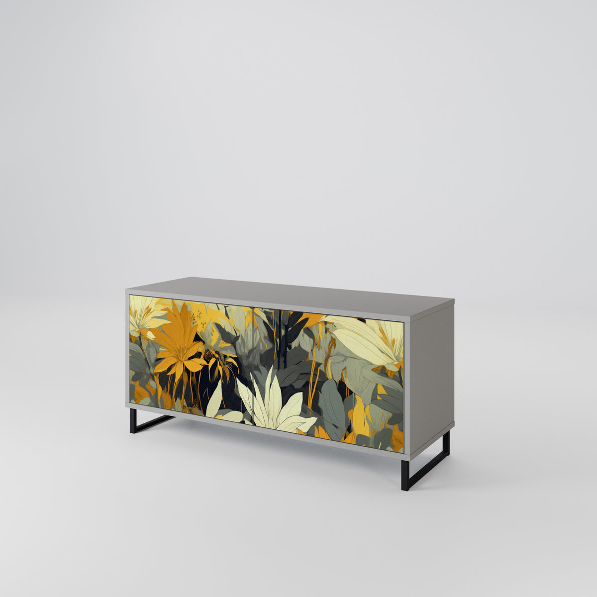 SUNKISSED LILY Mueble de TV Compacto de 2 puertas