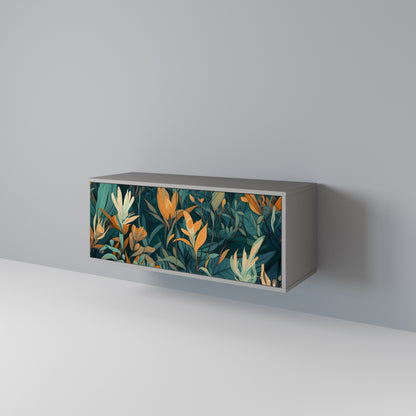 FLORAL SERENITY Mueble de TV Compacto de 2 puertas