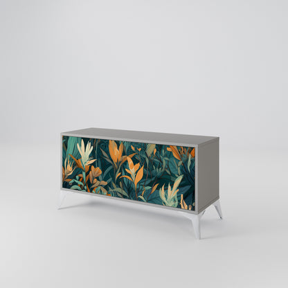 FLORAL SERENITY Mueble de TV Compacto de 2 puertas