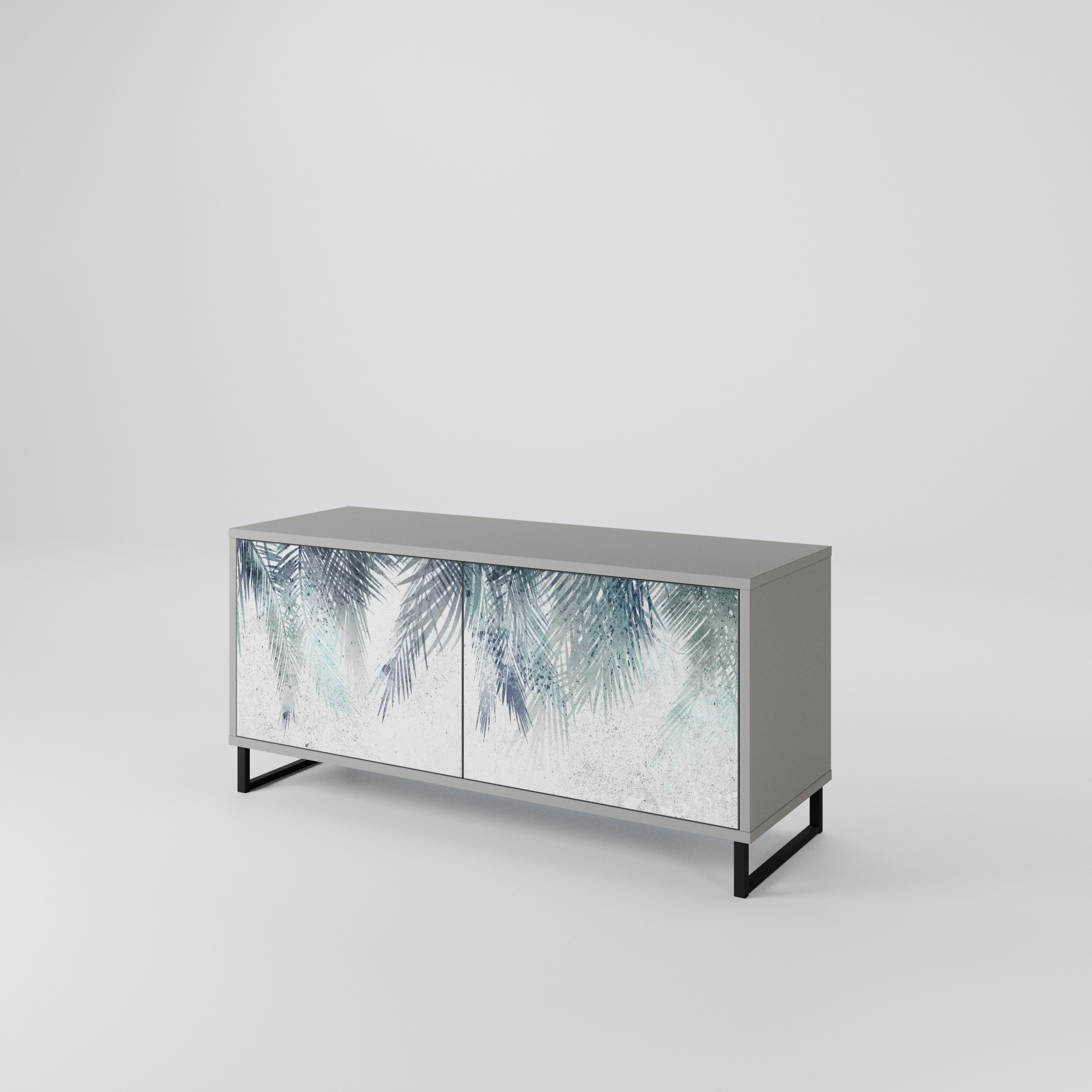 PALM VEIL Mueble de TV Compacto de 2 puertas