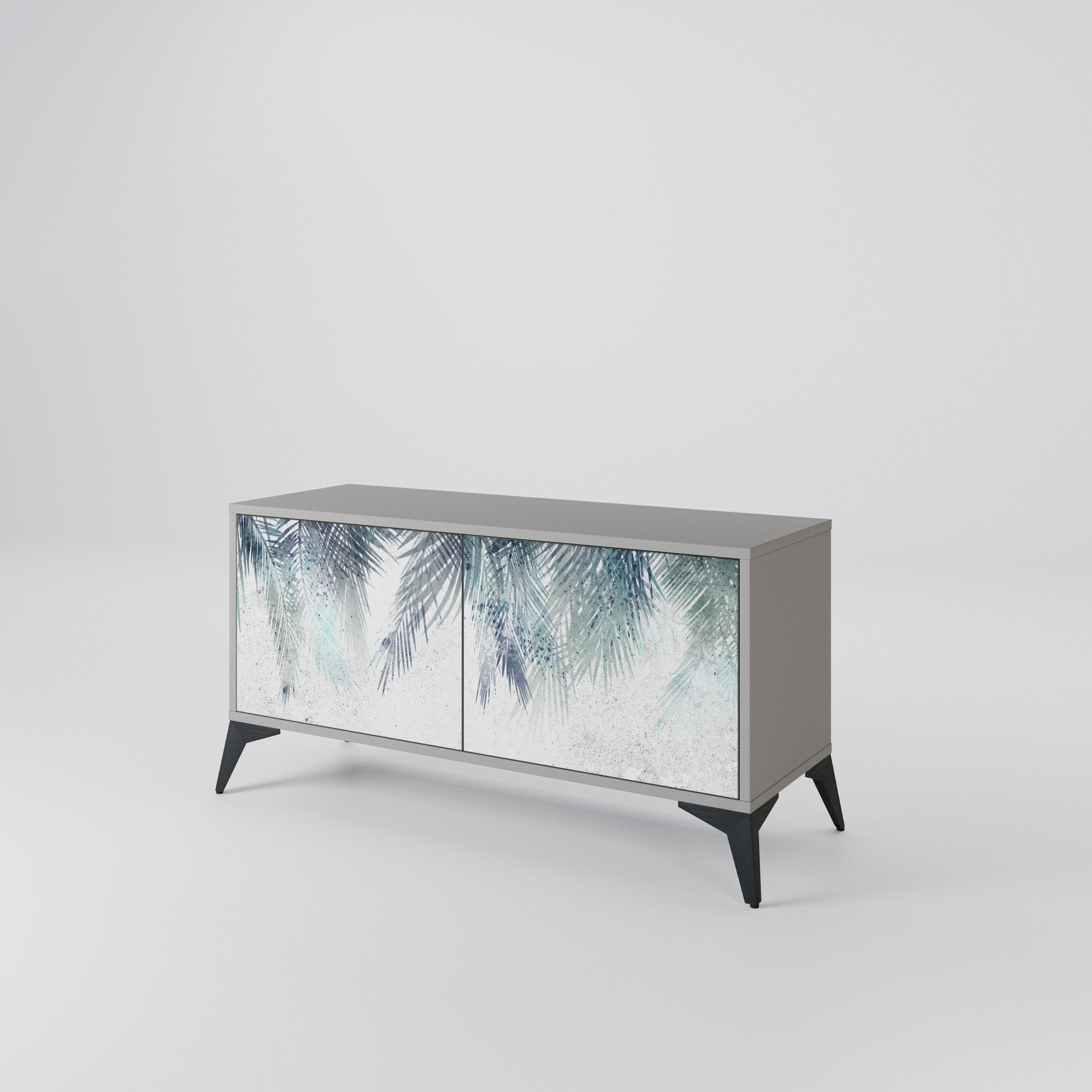 PALM VEIL Mueble de TV Compacto de 2 puertas