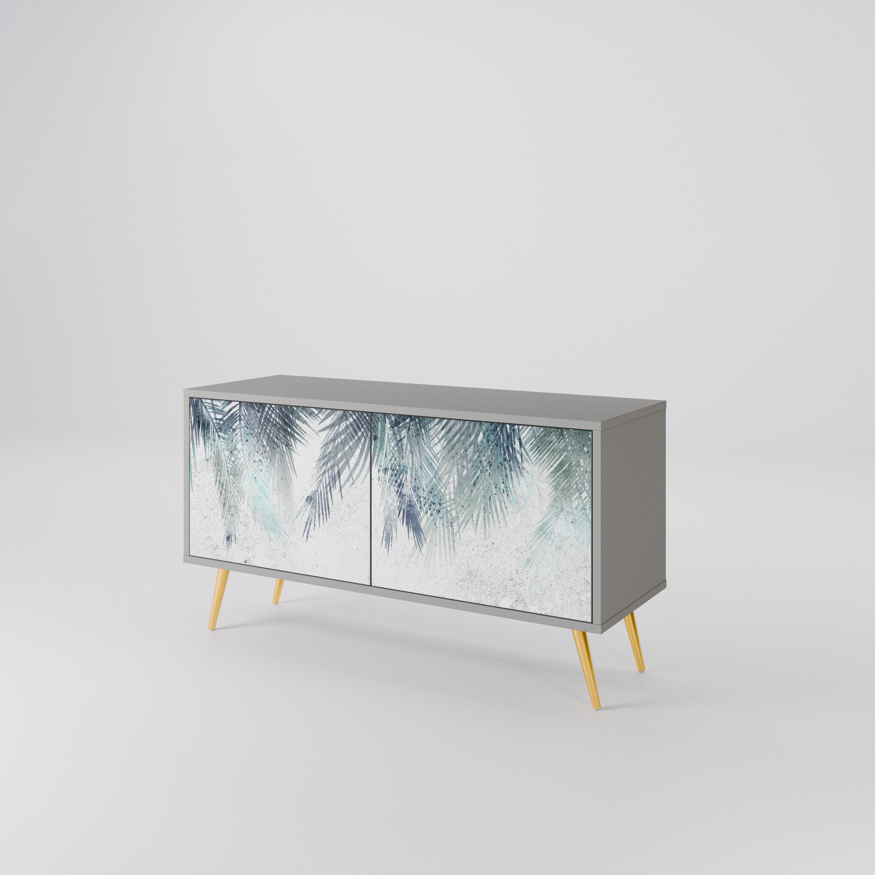 PALM VEIL Mueble de TV Compacto de 2 puertas