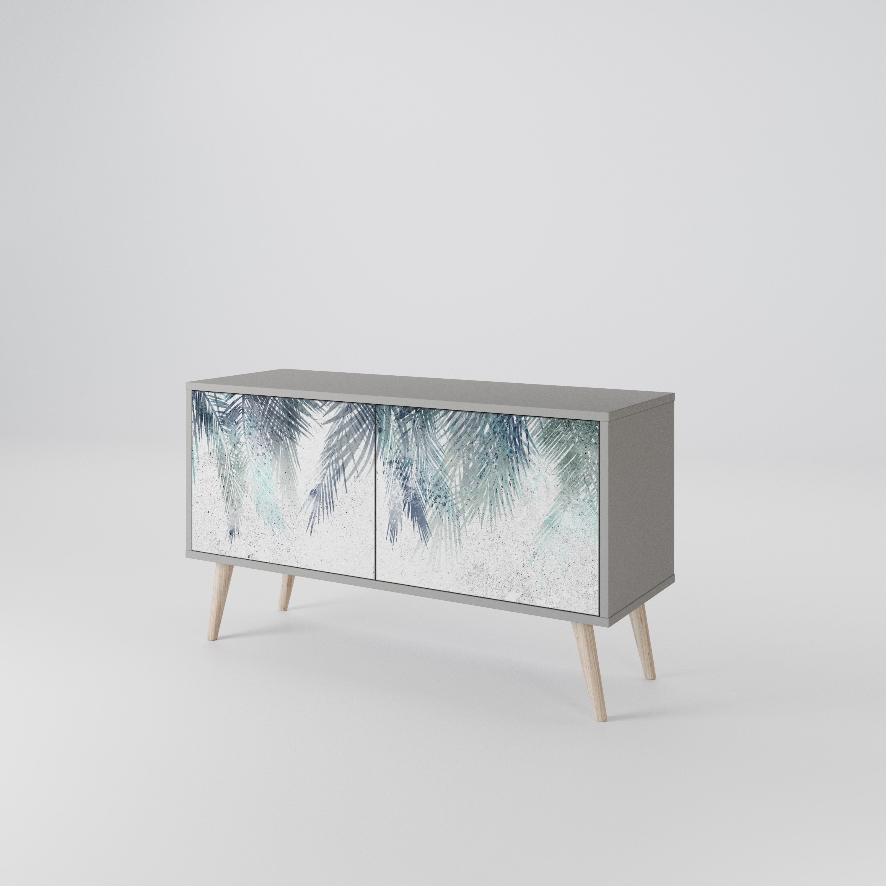 PALM VEIL Mueble de TV Compacto de 2 puertas