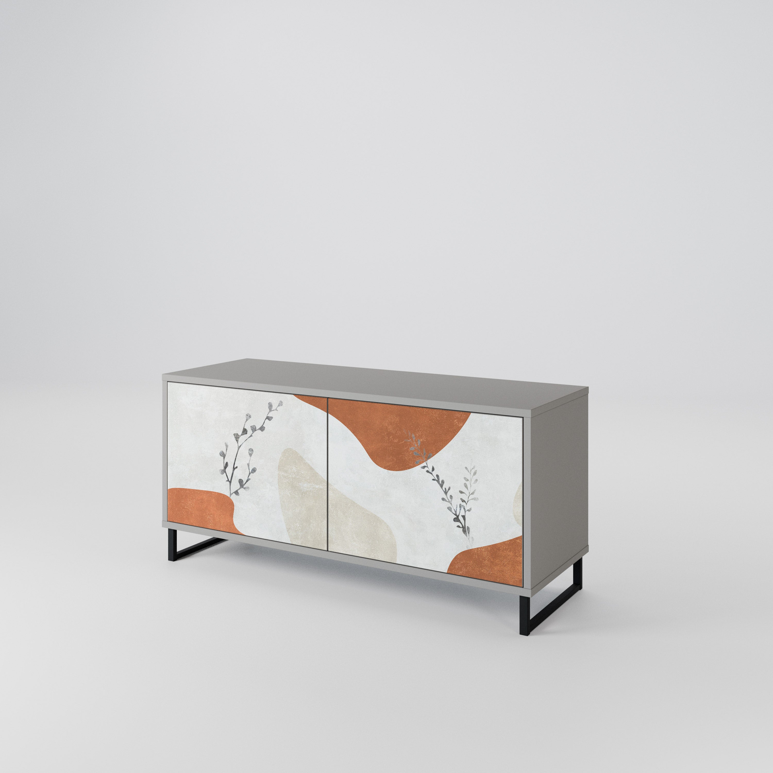 TRANQUIL TWIG Mueble de TV Compacto de 2 puertas