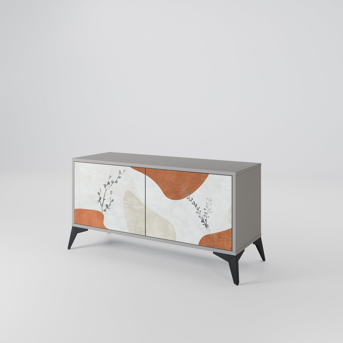 TRANQUIL TWIG Mueble de TV Compacto de 2 puertas