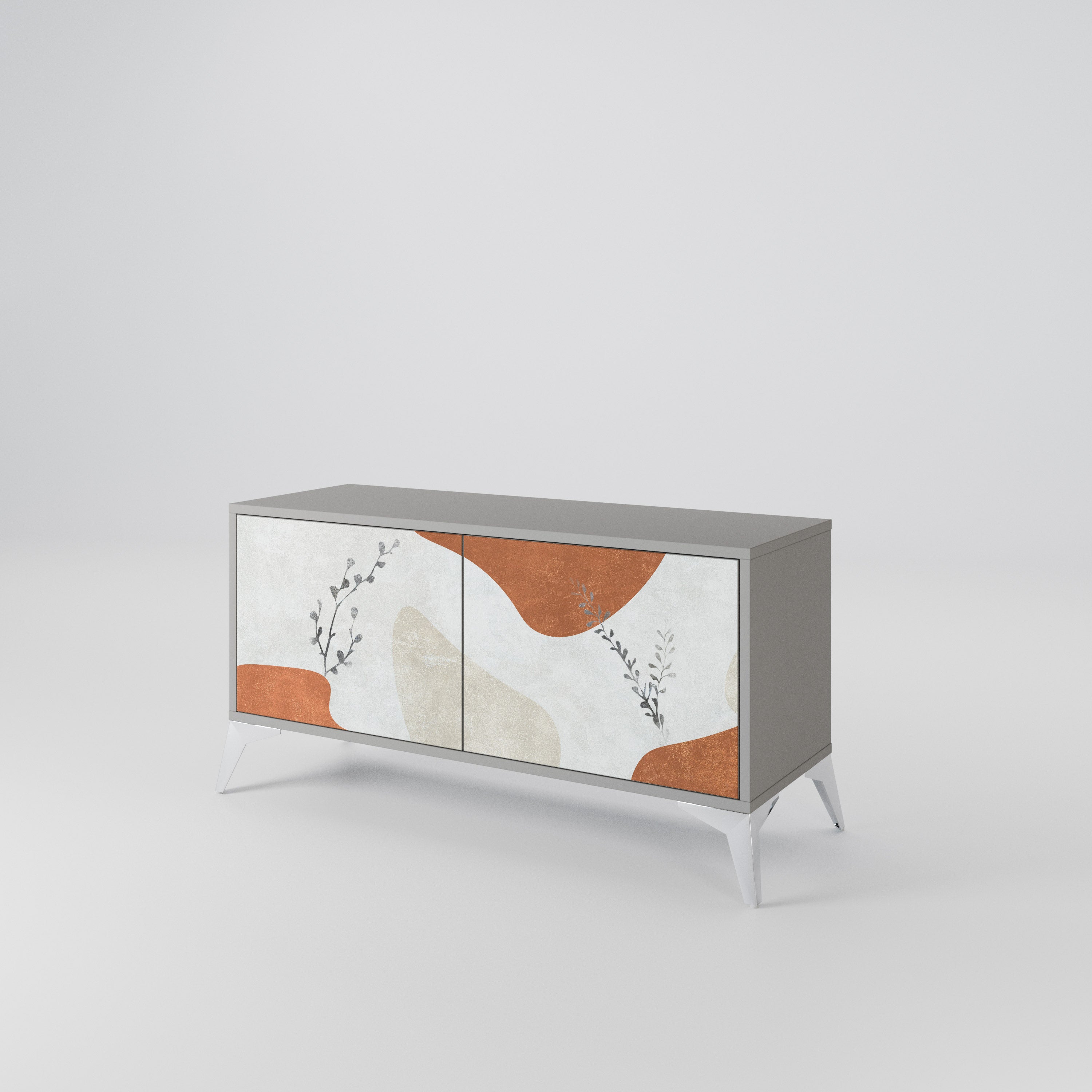TRANQUIL TWIG Mueble de TV Compacto de 2 puertas