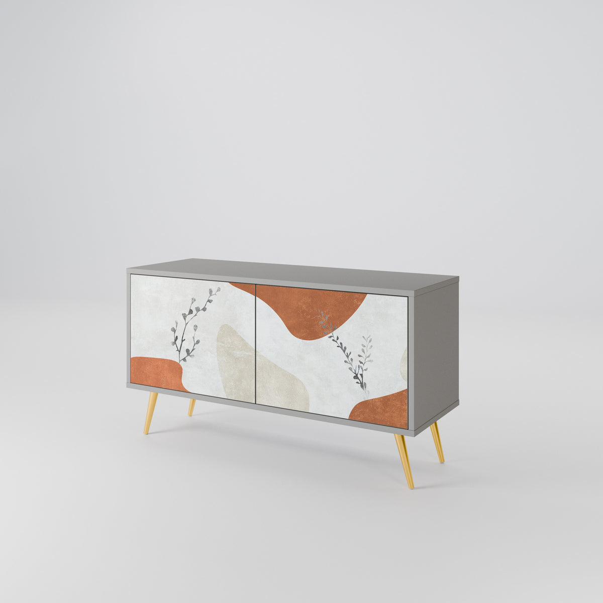 TRANQUIL TWIG Mueble de TV Compacto de 2 puertas