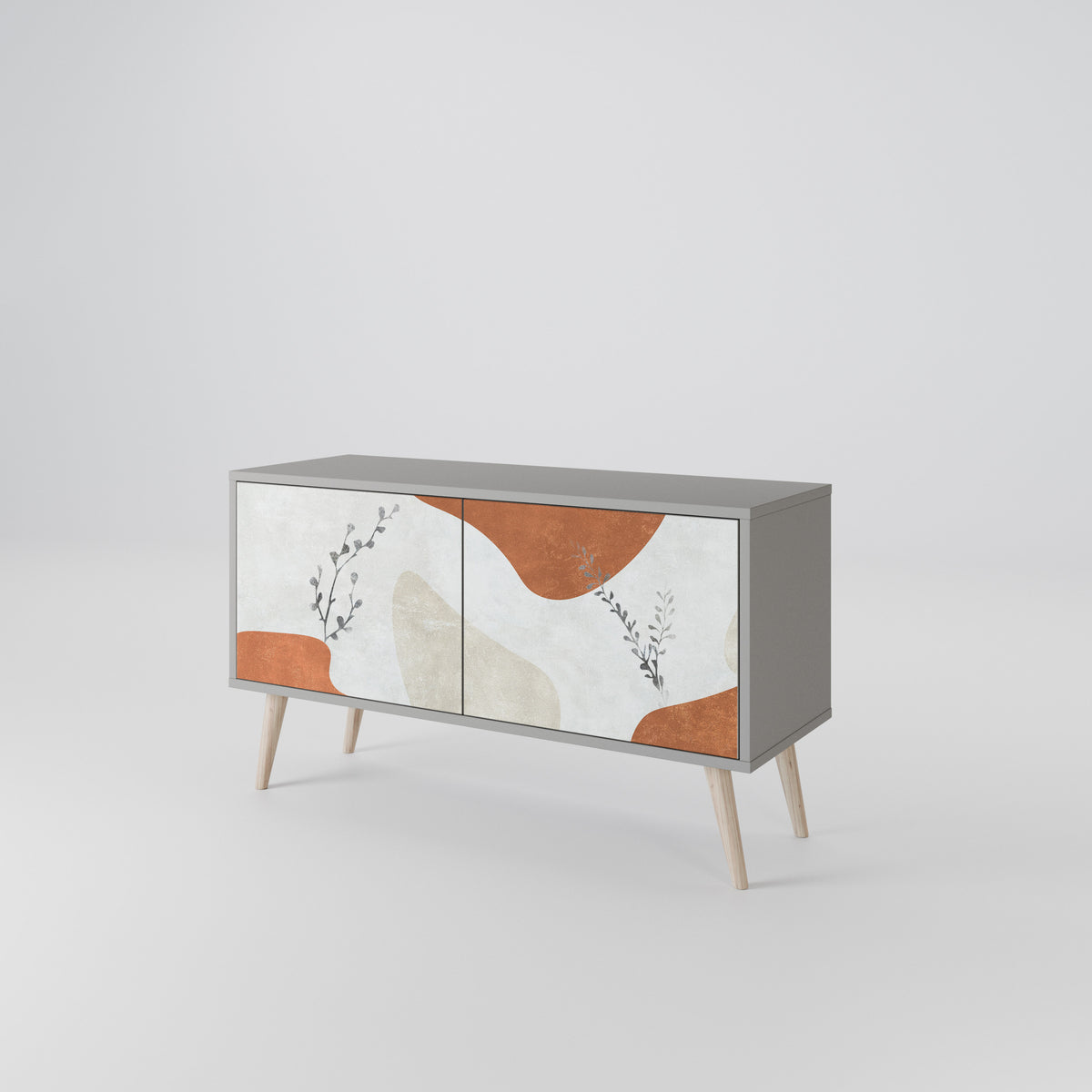 TRANQUIL TWIG Mueble de TV Compacto de 2 puertas