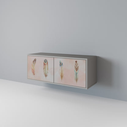 THE DELIQUESCE Mueble de TV Compacto de 2 puertas
