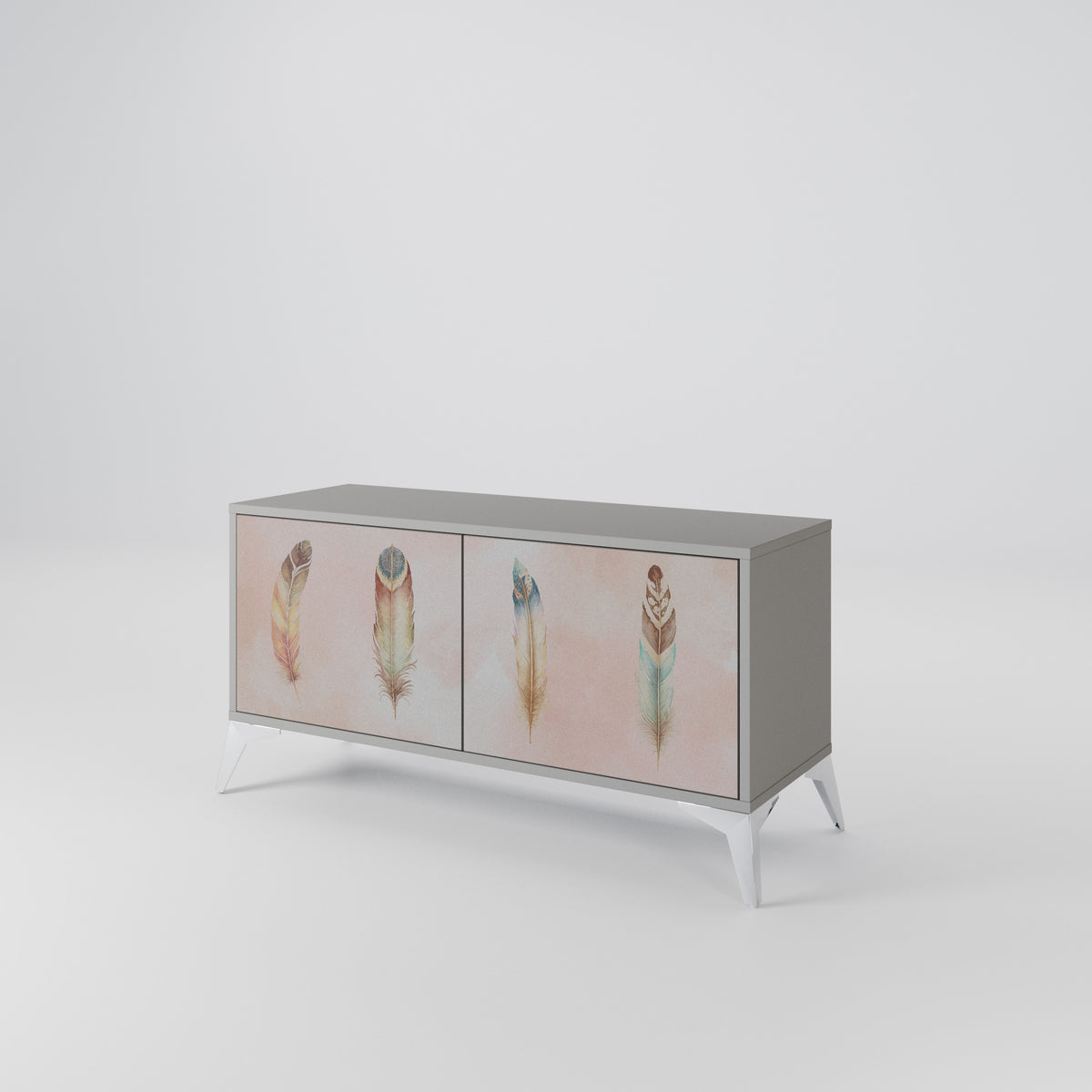 THE DELIQUESCE Mueble de TV Compacto de 2 puertas
