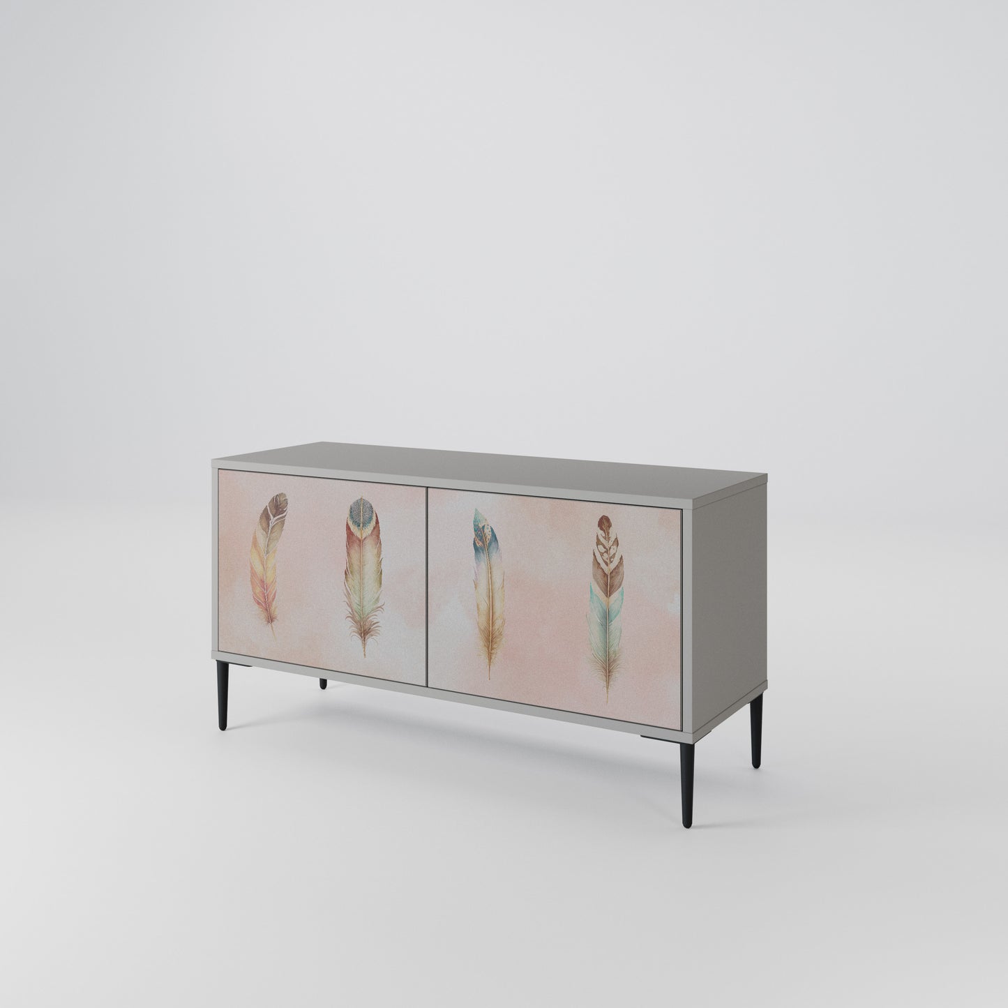 THE DELIQUESCE Mueble de TV Compacto de 2 puertas