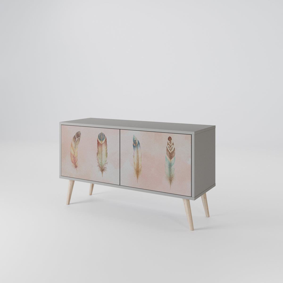 THE DELIQUESCE Mueble de TV Compacto de 2 puertas