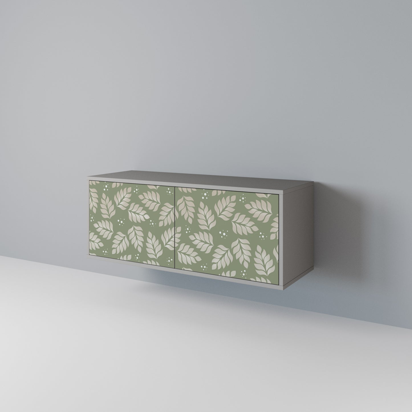 LEAVES ON GREEN Mueble de TV Compacto de 2 puertas