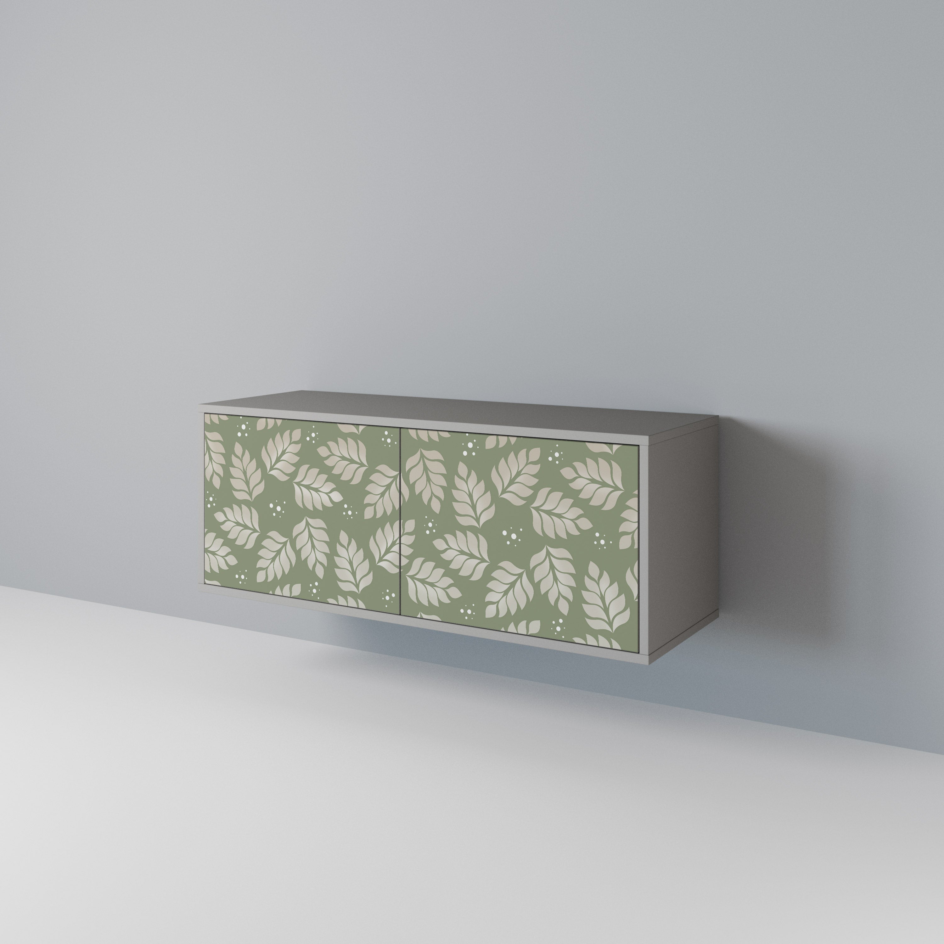 LEAVES ON GREEN Compact 2-Door TV Cabinet