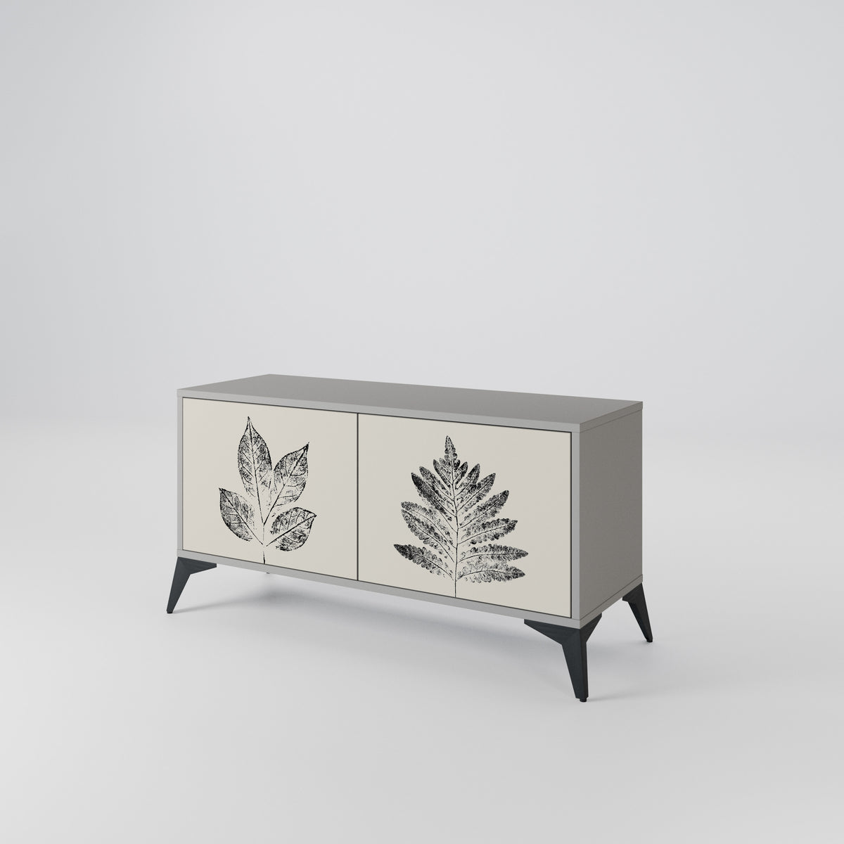 LEAFY STAMPS Mueble de TV Compacto de 2 puertas