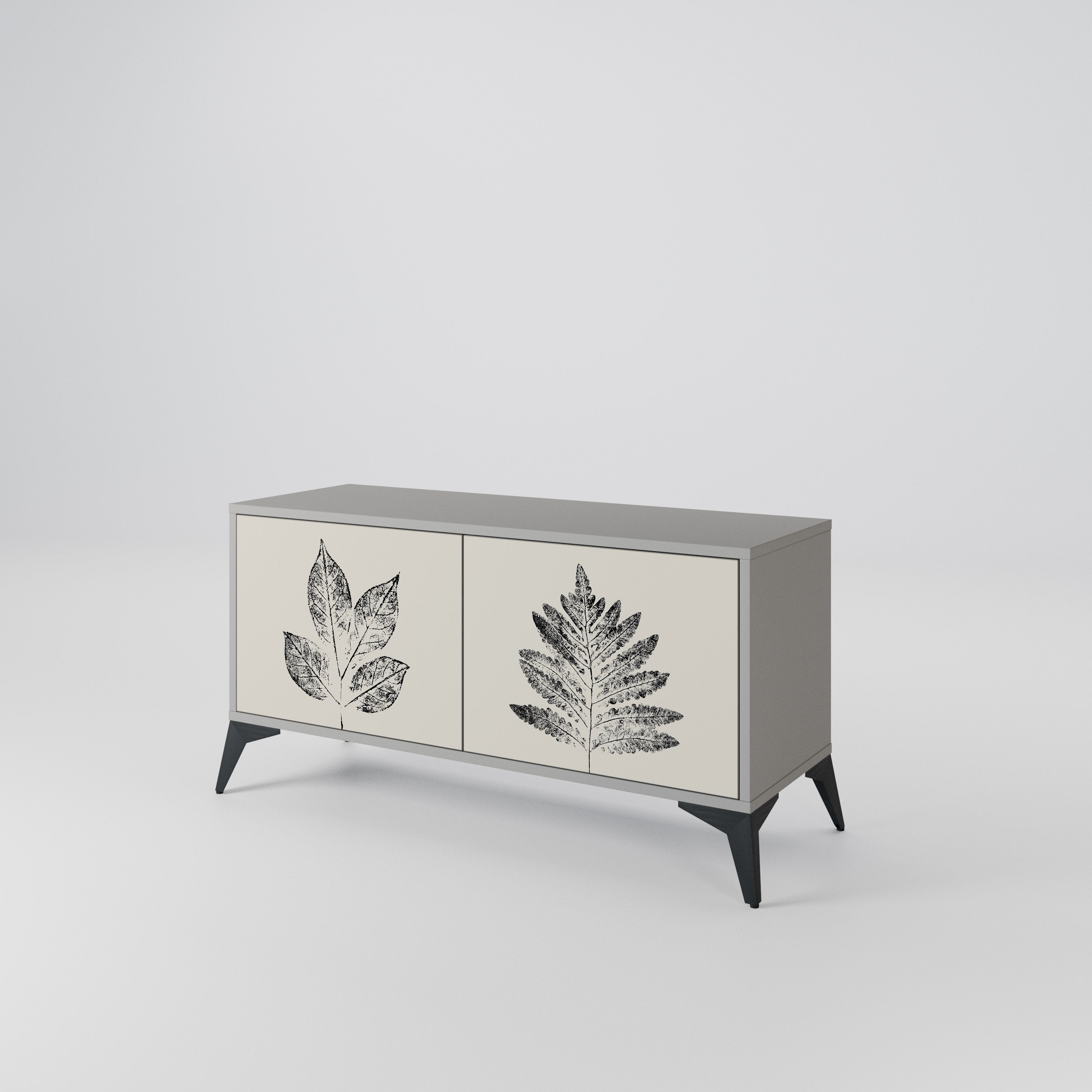 LEAFY STAMPS Compact 2-Door TV Cabinet