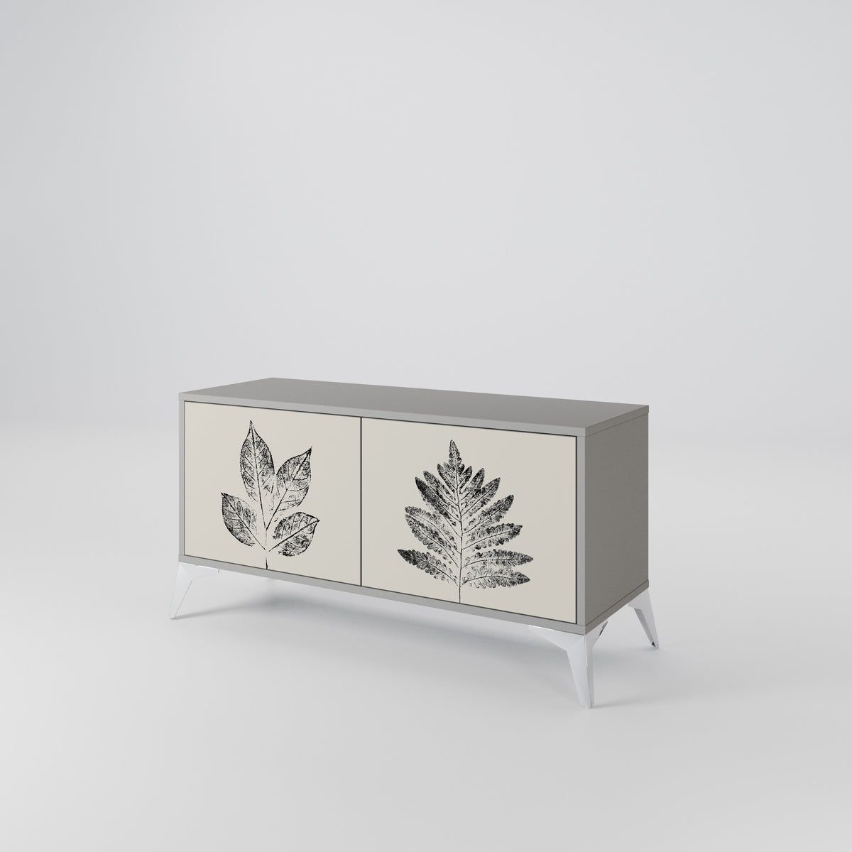 LEAFY STAMPS Mueble de TV Compacto de 2 puertas