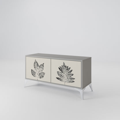 LEAFY STAMPS Mueble de TV Compacto de 2 puertas