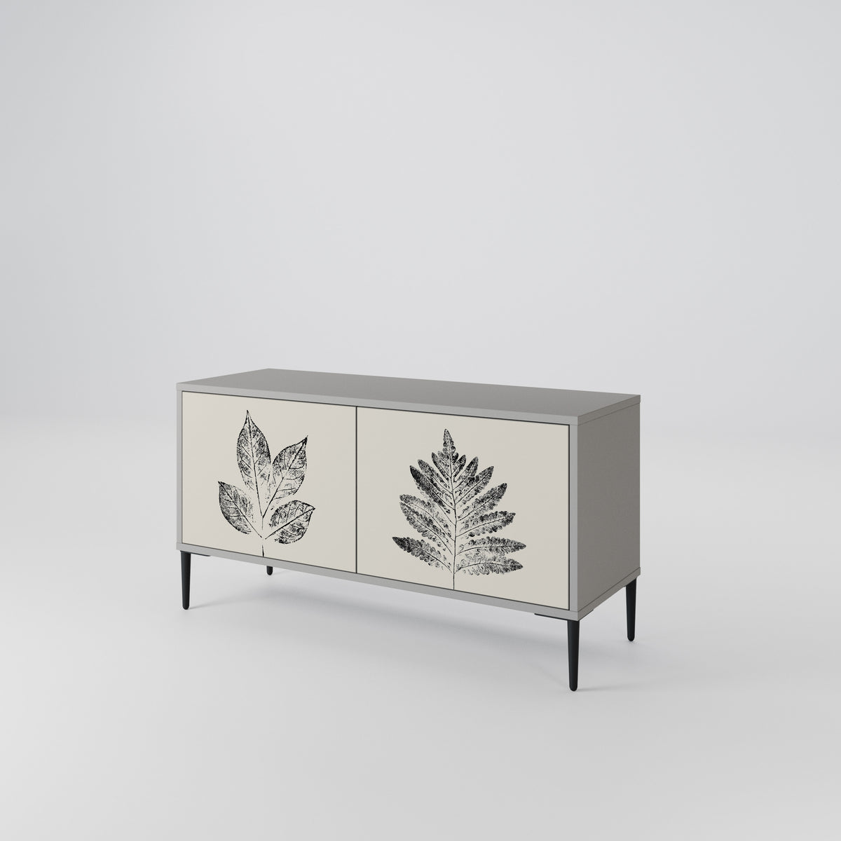 LEAFY STAMPS Mueble de TV Compacto de 2 puertas