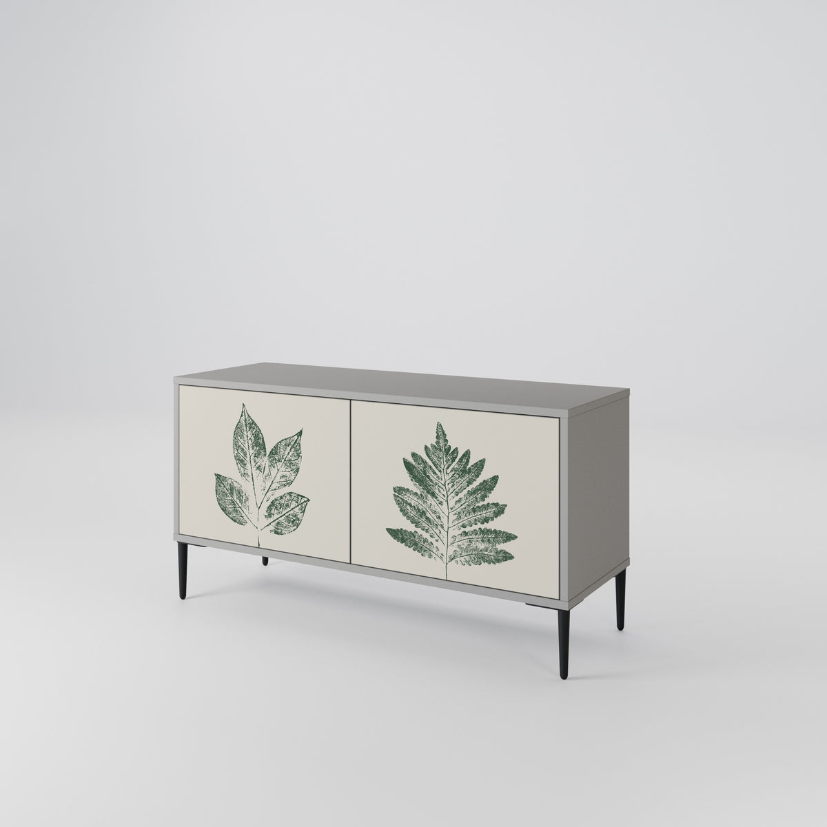 GREEN LEAFY STAMPS Mueble de TV Compacto de 2 puertas