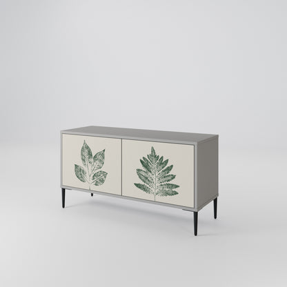 GREEN LEAFY STAMPS Mueble de TV Compacto de 2 puertas