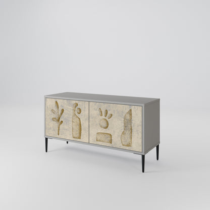 SAND SCULPTURES Mueble de TV Compacto de 2 puertas