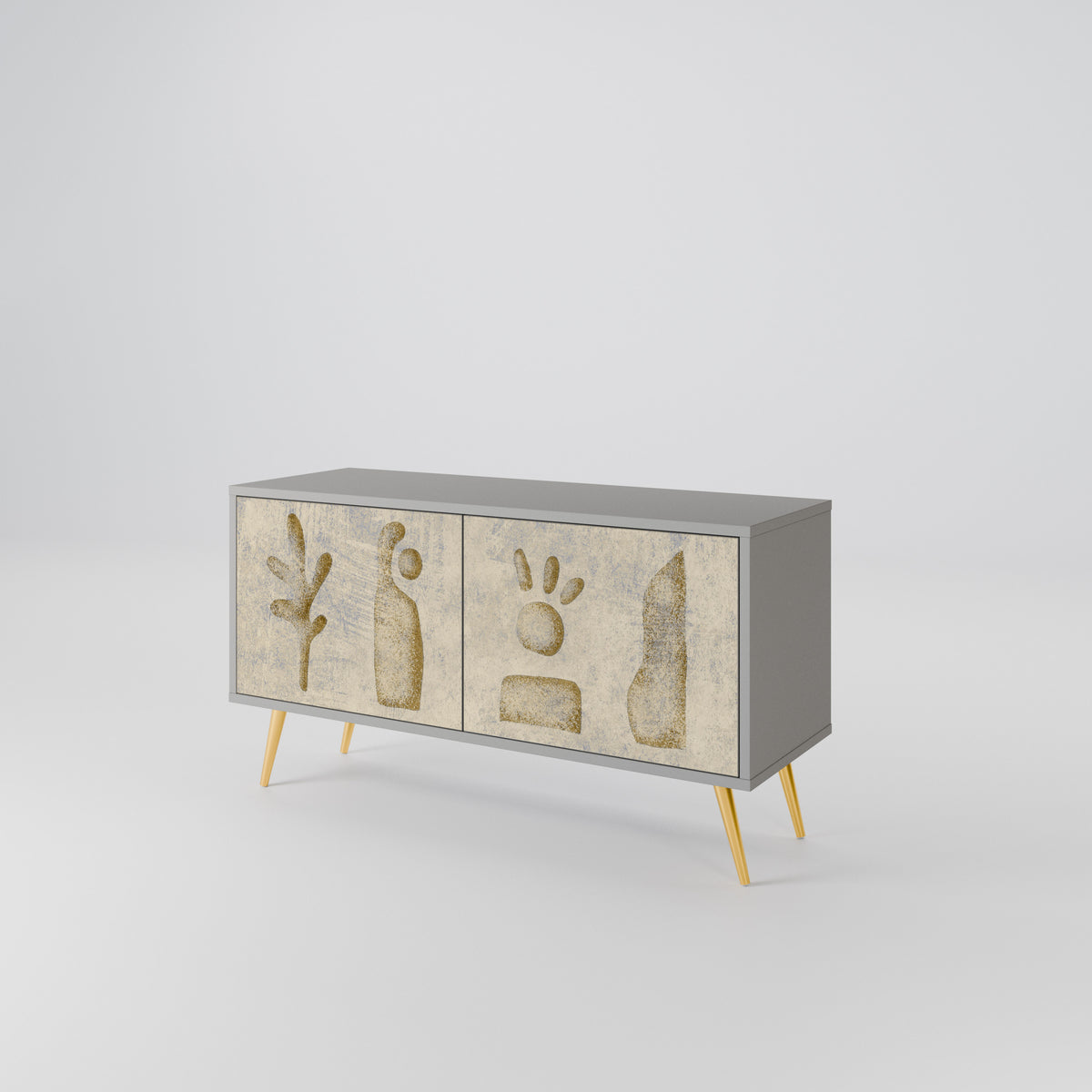 SAND SCULPTURES Mueble de TV Compacto de 2 puertas