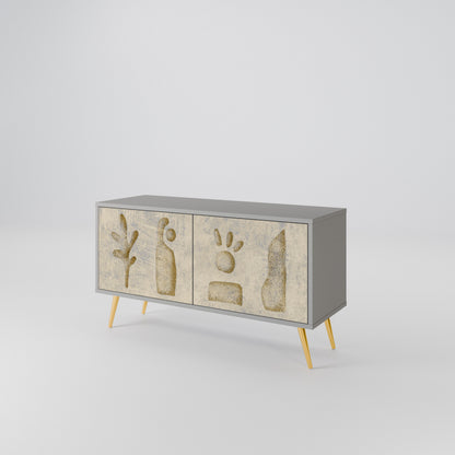 SAND SCULPTURES Mueble de TV Compacto de 2 puertas
