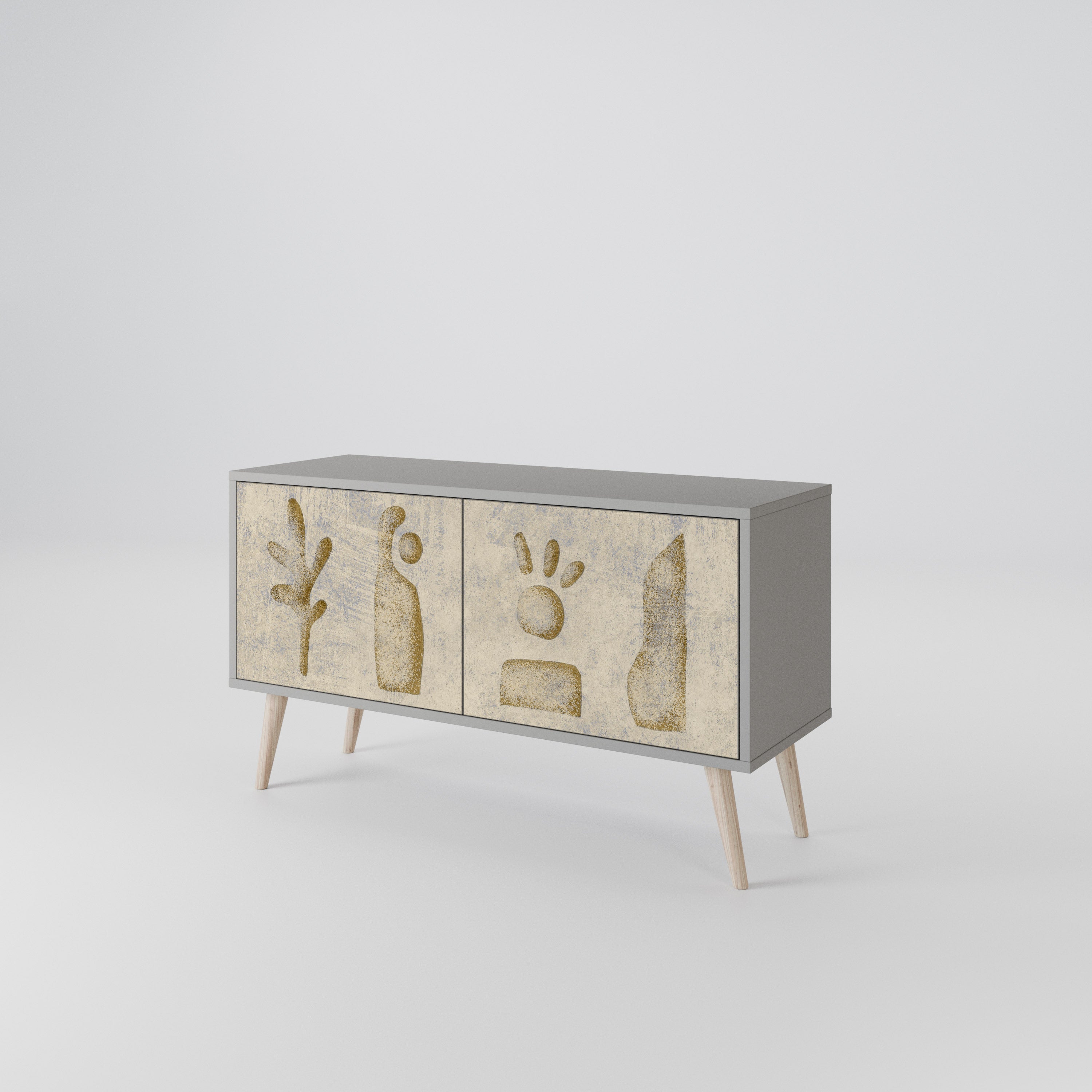 SAND SCULPTURES Compact 2-Door TV Cabinet
