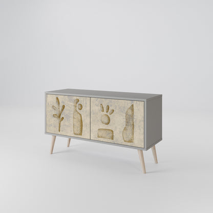 SAND SCULPTURES Mueble de TV Compacto de 2 puertas