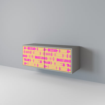 SKATEBOARD ARTISTRY Mueble de TV Compacto de 2 puertas