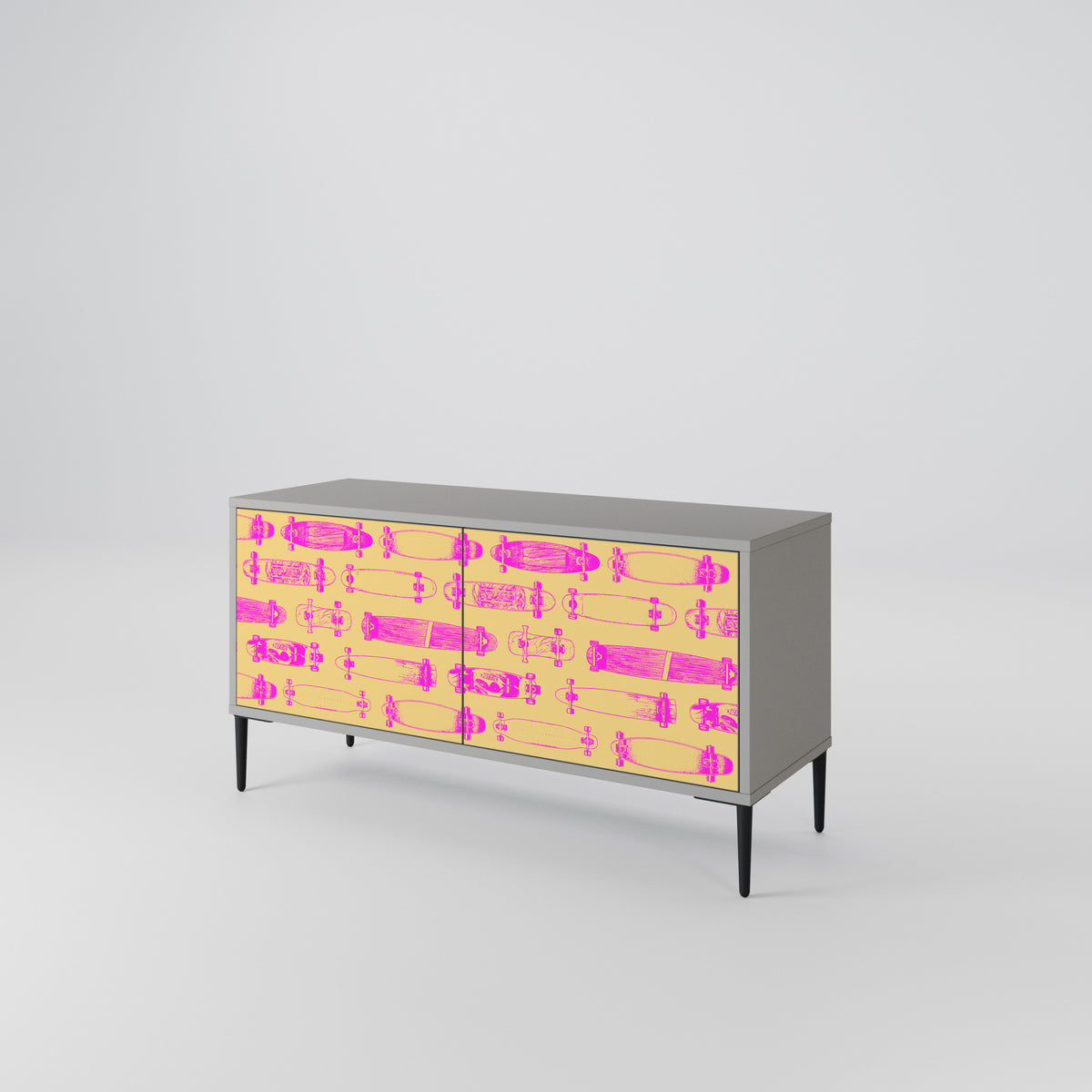 SKATEBOARD ARTISTRY Mueble de TV Compacto de 2 puertas