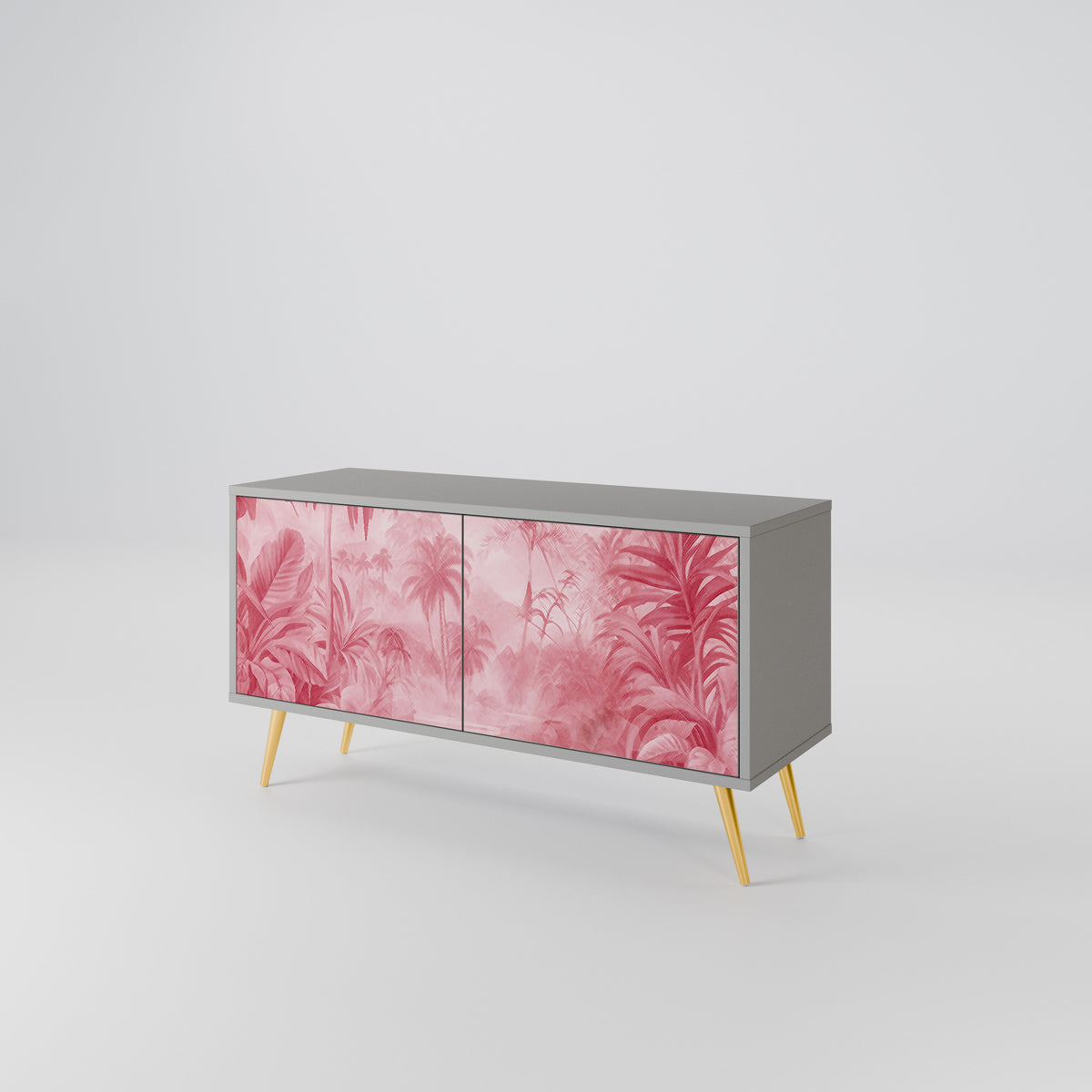 SWEET TROPICS Mueble de TV Compacto de 2 puertas