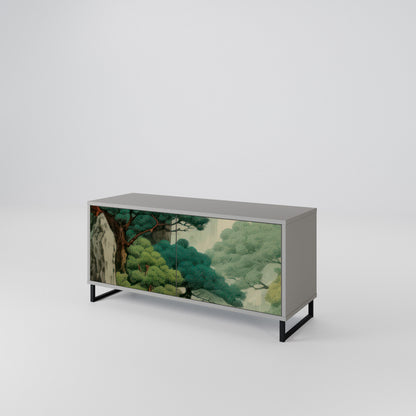 VERDURE ABYSS Mueble de TV Compacto de 2 puertas