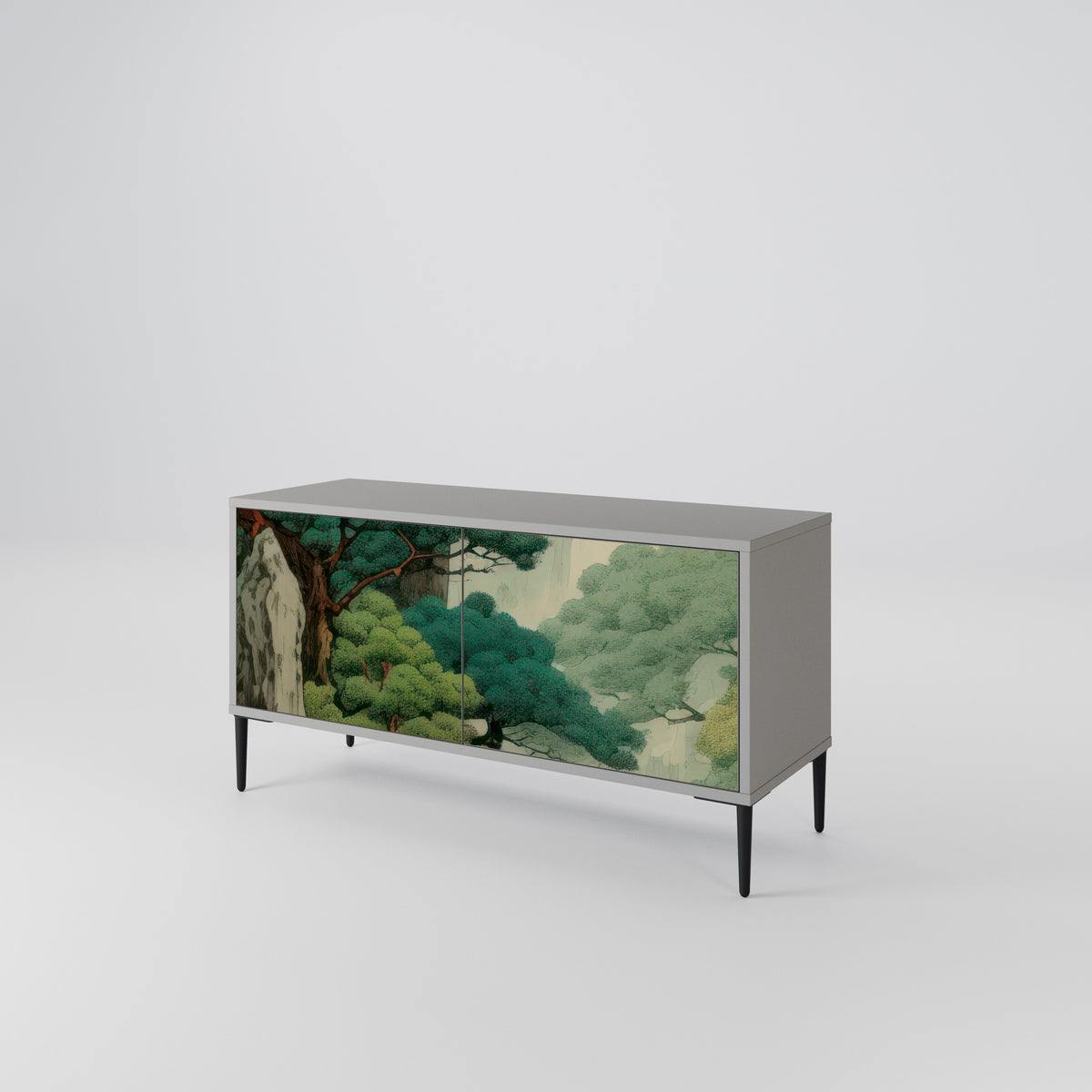 VERDURE ABYSS Mueble de TV Compacto de 2 puertas