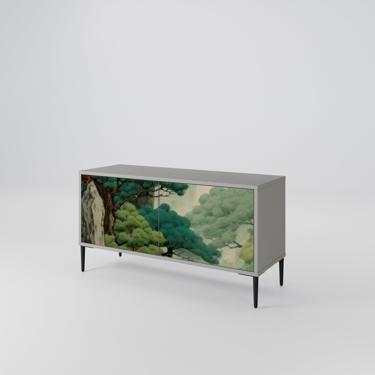VERDURE ABYSS Mueble de TV Compacto de 2 puertas