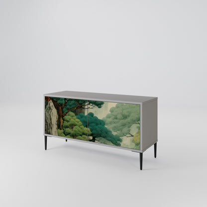 VERDURE ABYSS Mueble de TV Compacto de 2 puertas