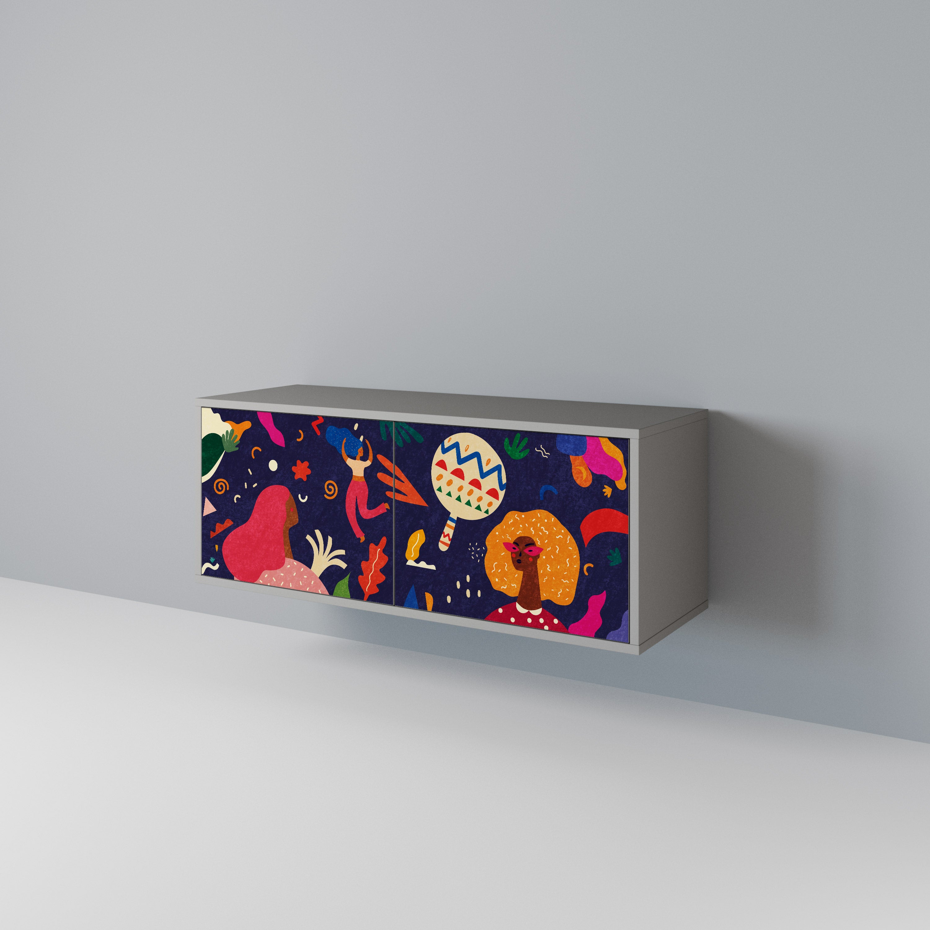 FESTIVE PLEASURES Compact 2-Door TV Cabinet